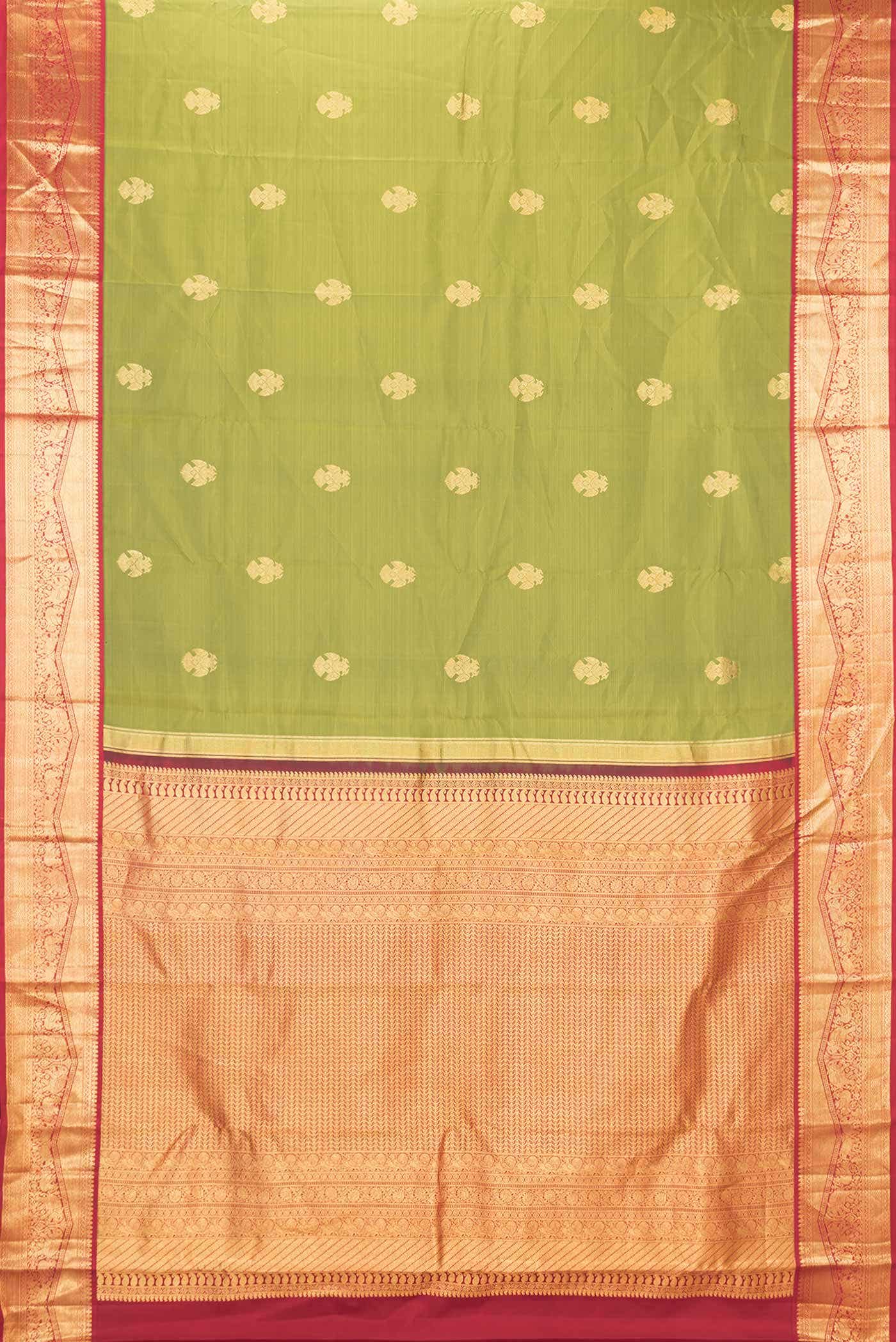 Green Dual Tone Kanchipuram Silk Saree