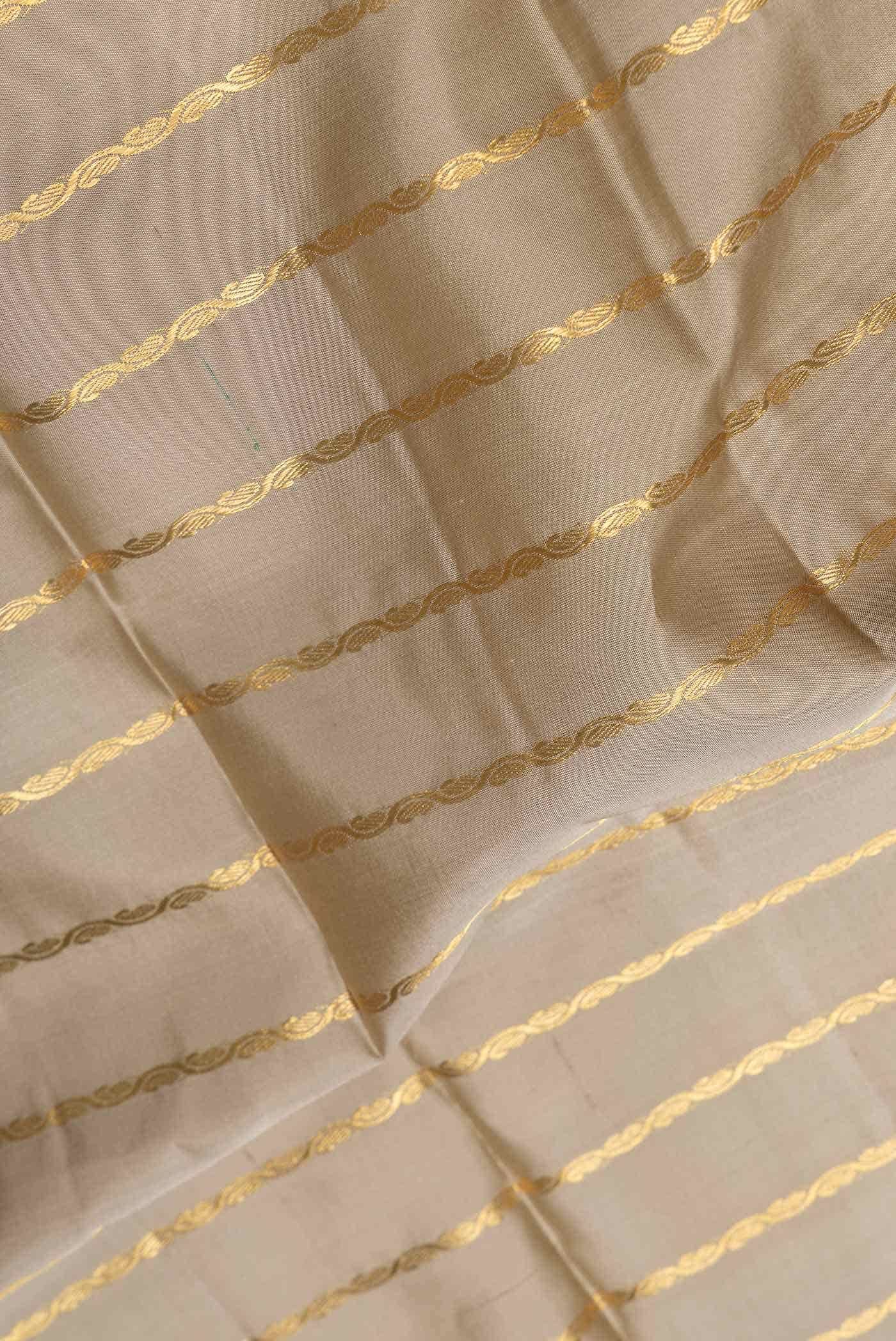 Beige Dual Tone Kanchipuram Silk Saree