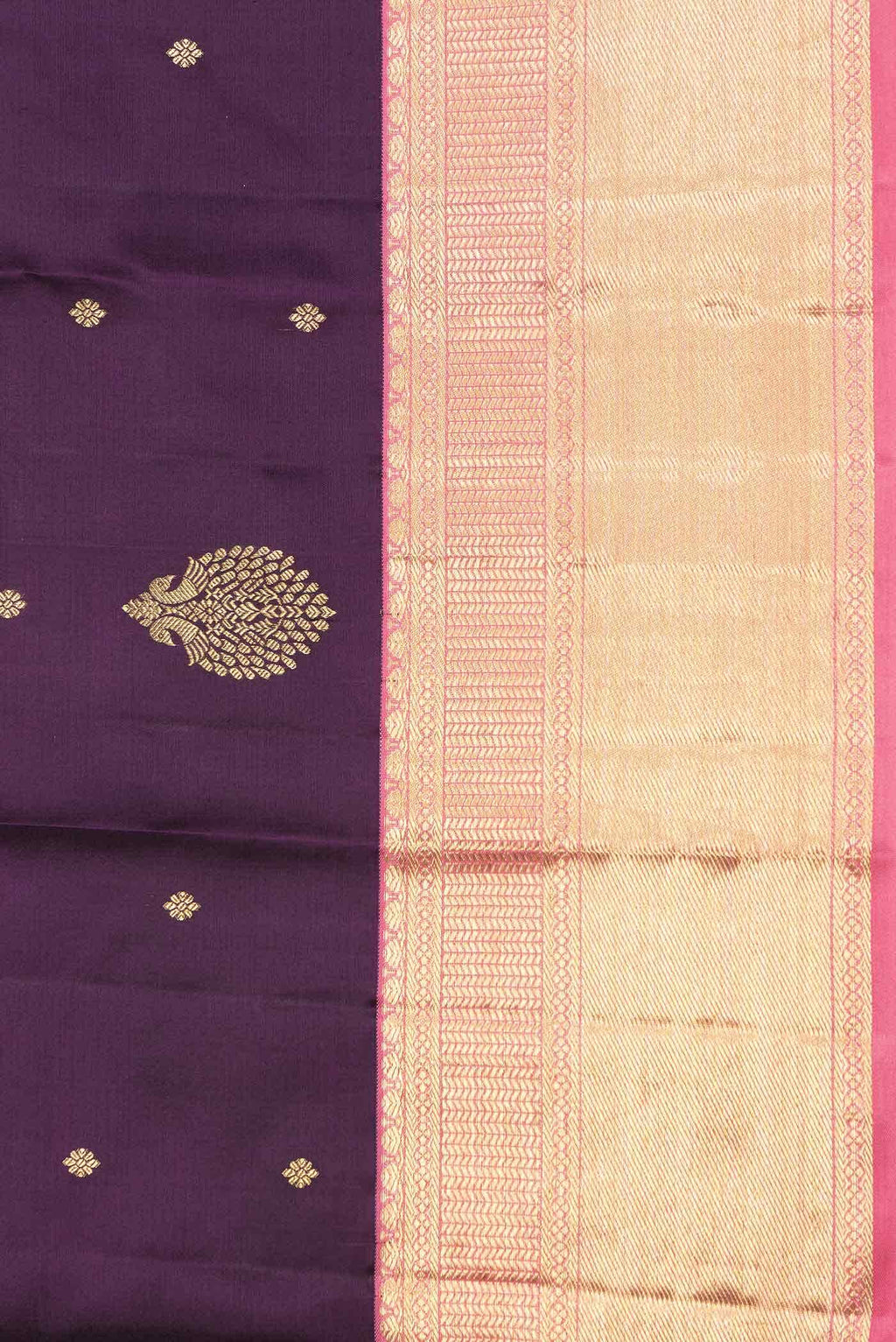 Burgundy Dual Tone Kanchipuram Silk Saree