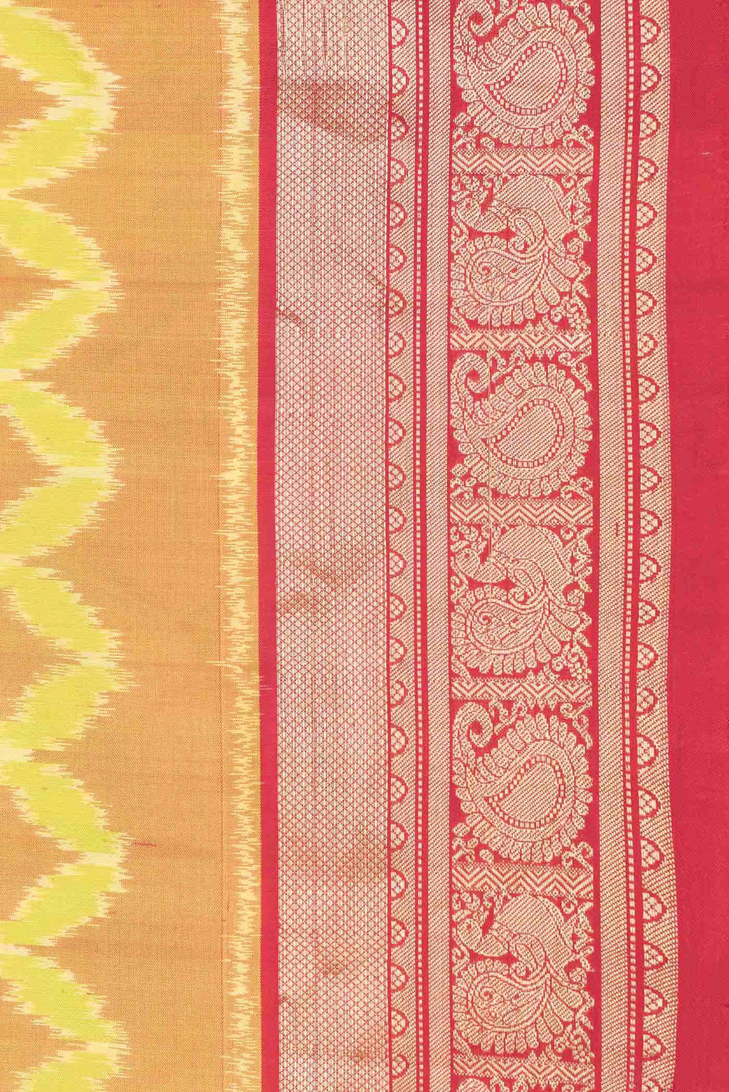 Yellow Dual Tone Soft Silk Saree
