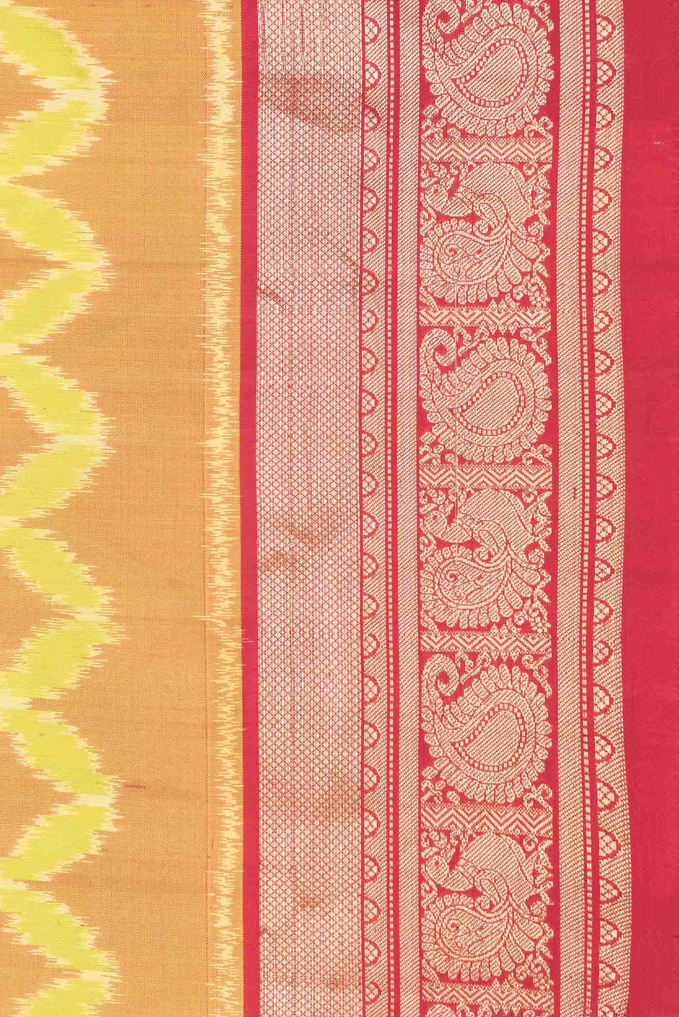 Yellow Dual Tone Soft Silk Saree