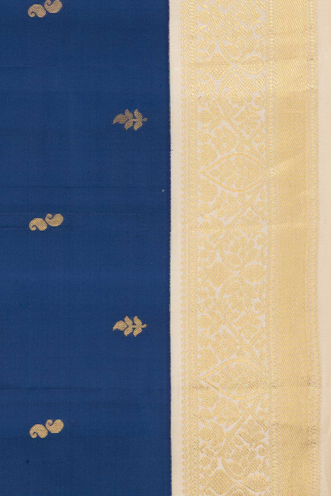 Navy Blue Dual Tone Kanchipuram Silk Saree