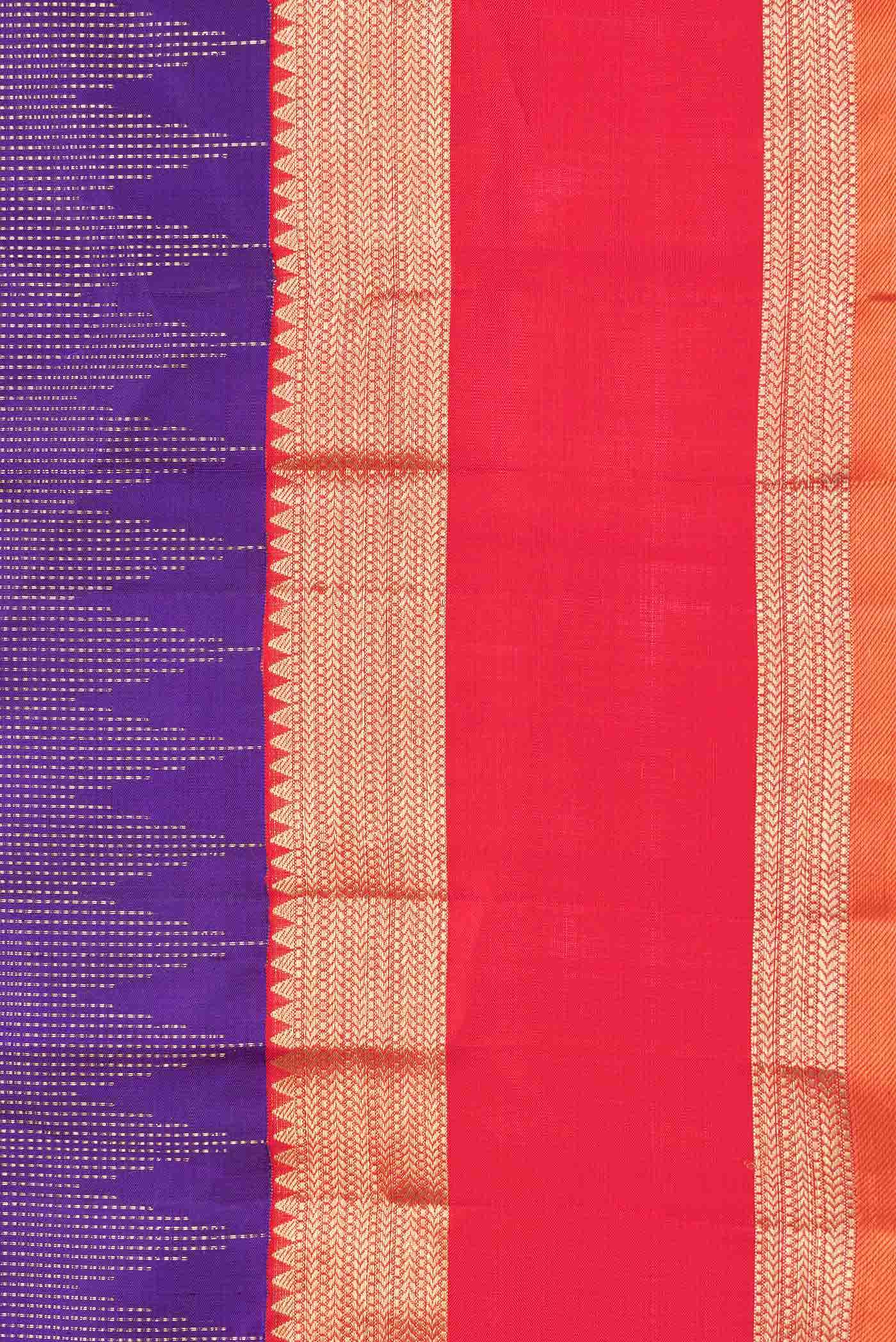 Royal Blue Dual Tone Kanchipuram Silk Saree