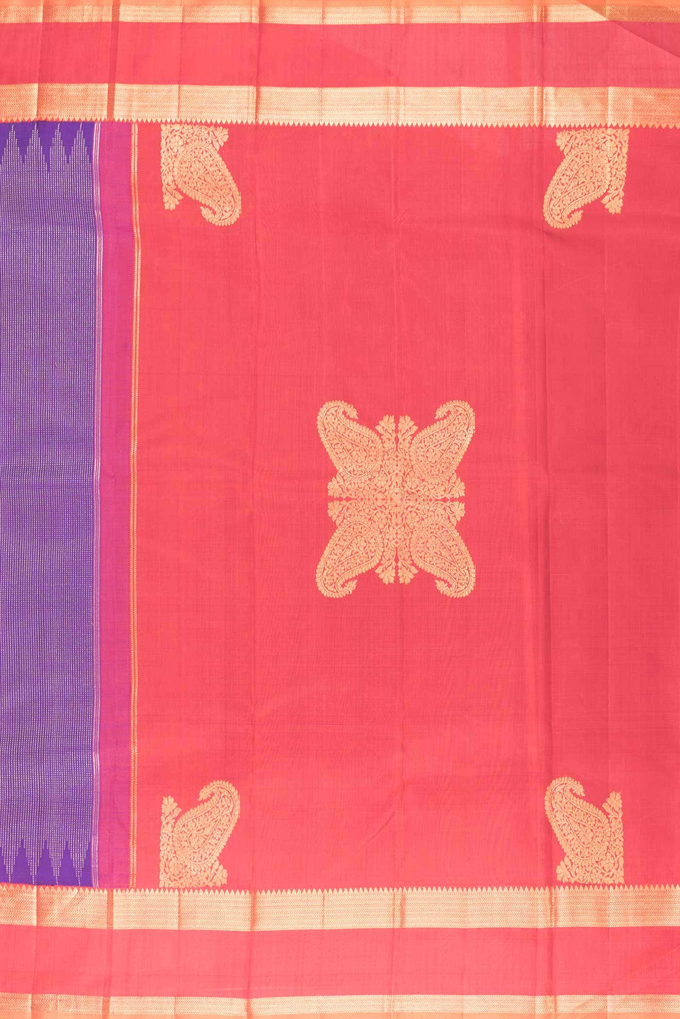Royal Blue Dual Tone Kanchipuram Silk Saree