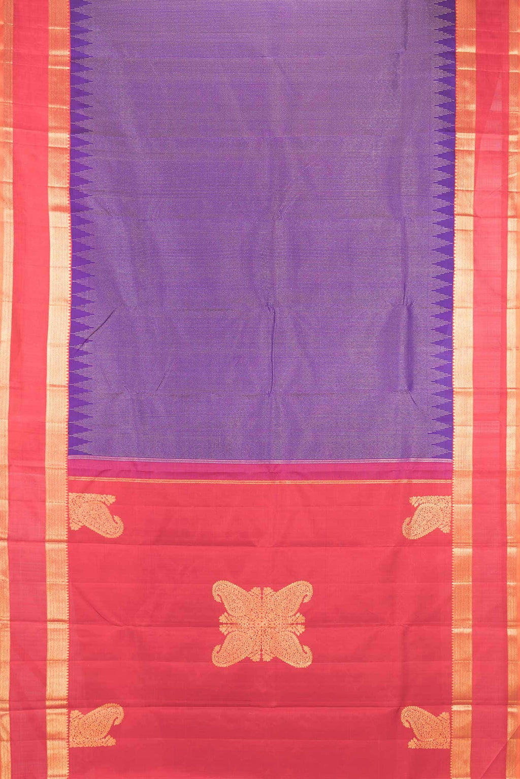 Royal Blue Dual Tone Kanchipuram Silk Saree