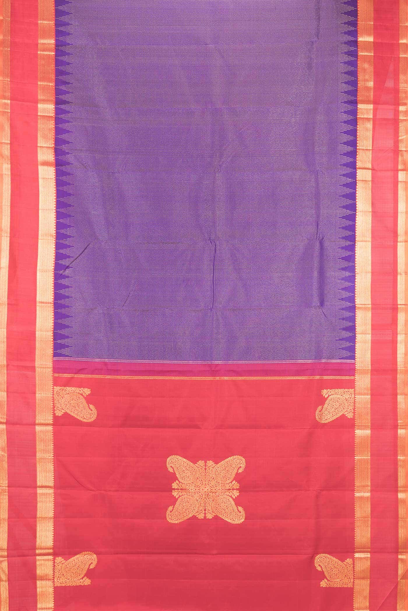 Royal Blue Dual Tone Kanchipuram Silk Saree