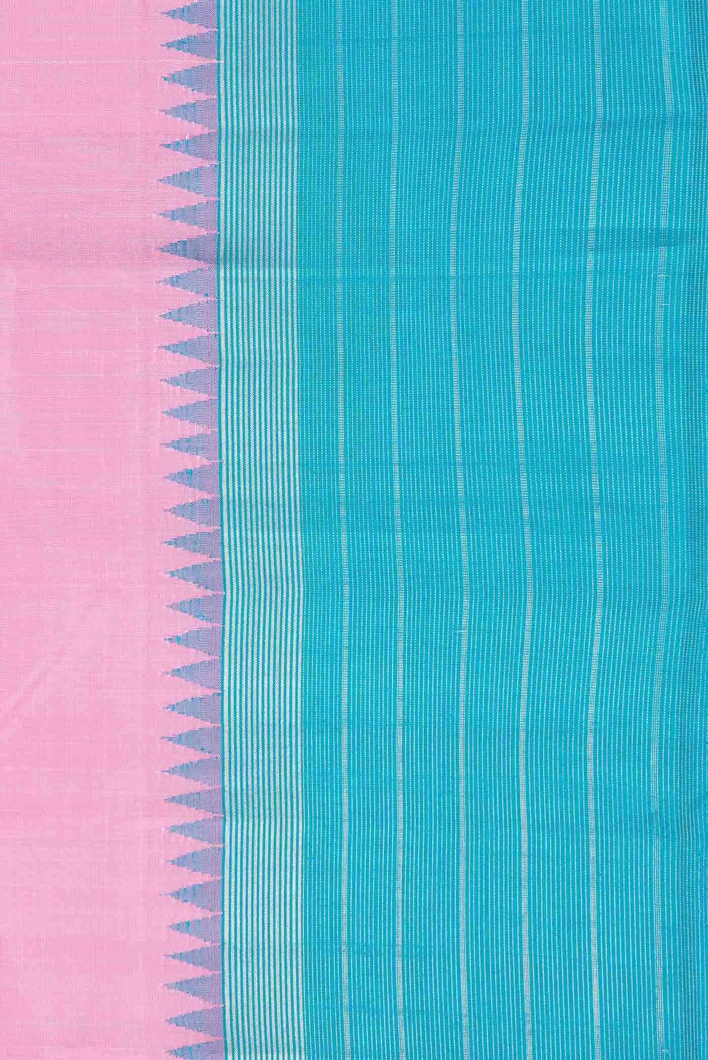 Pink Dual Tone Kanchipuram Silk Saree