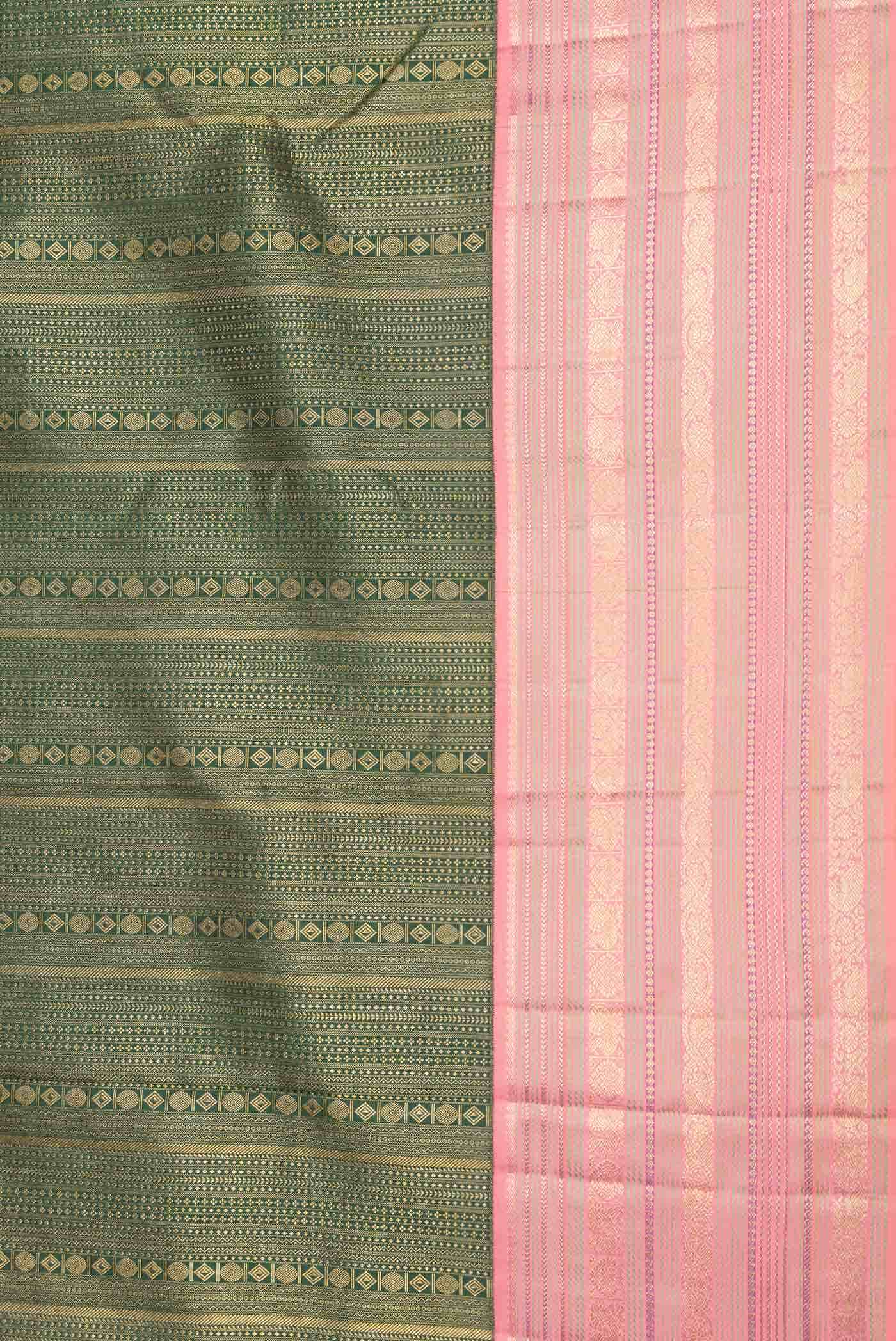 Green Dual Tone Kanchipuram Silk Saree