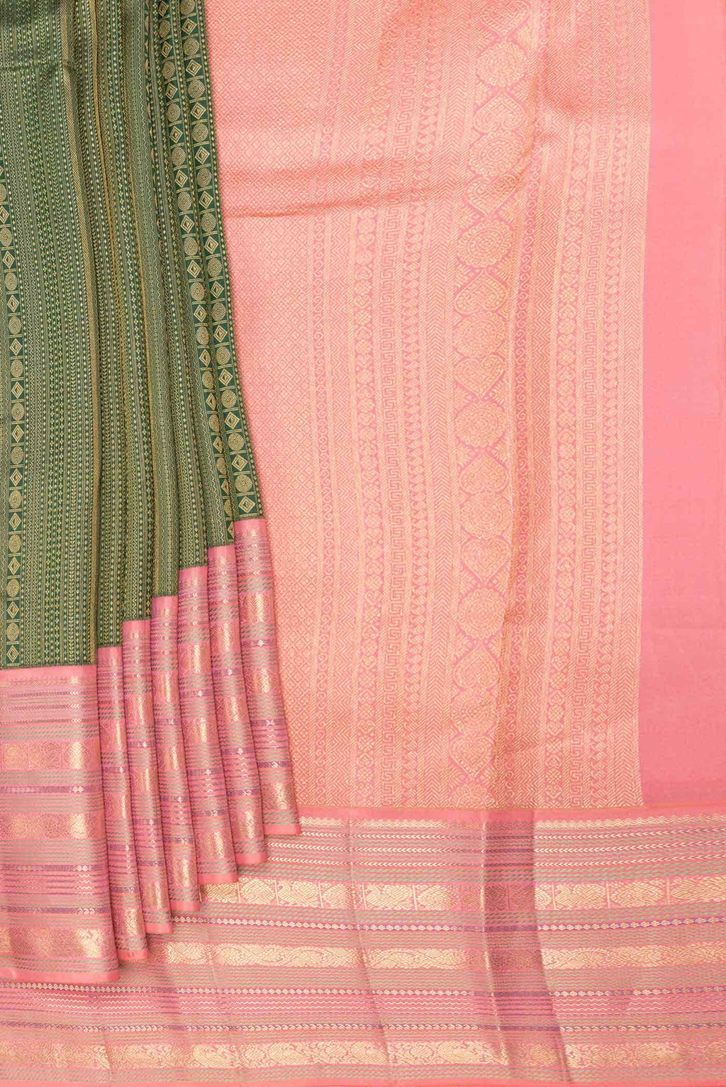 Green Dual Tone Kanchipuram Silk Saree
