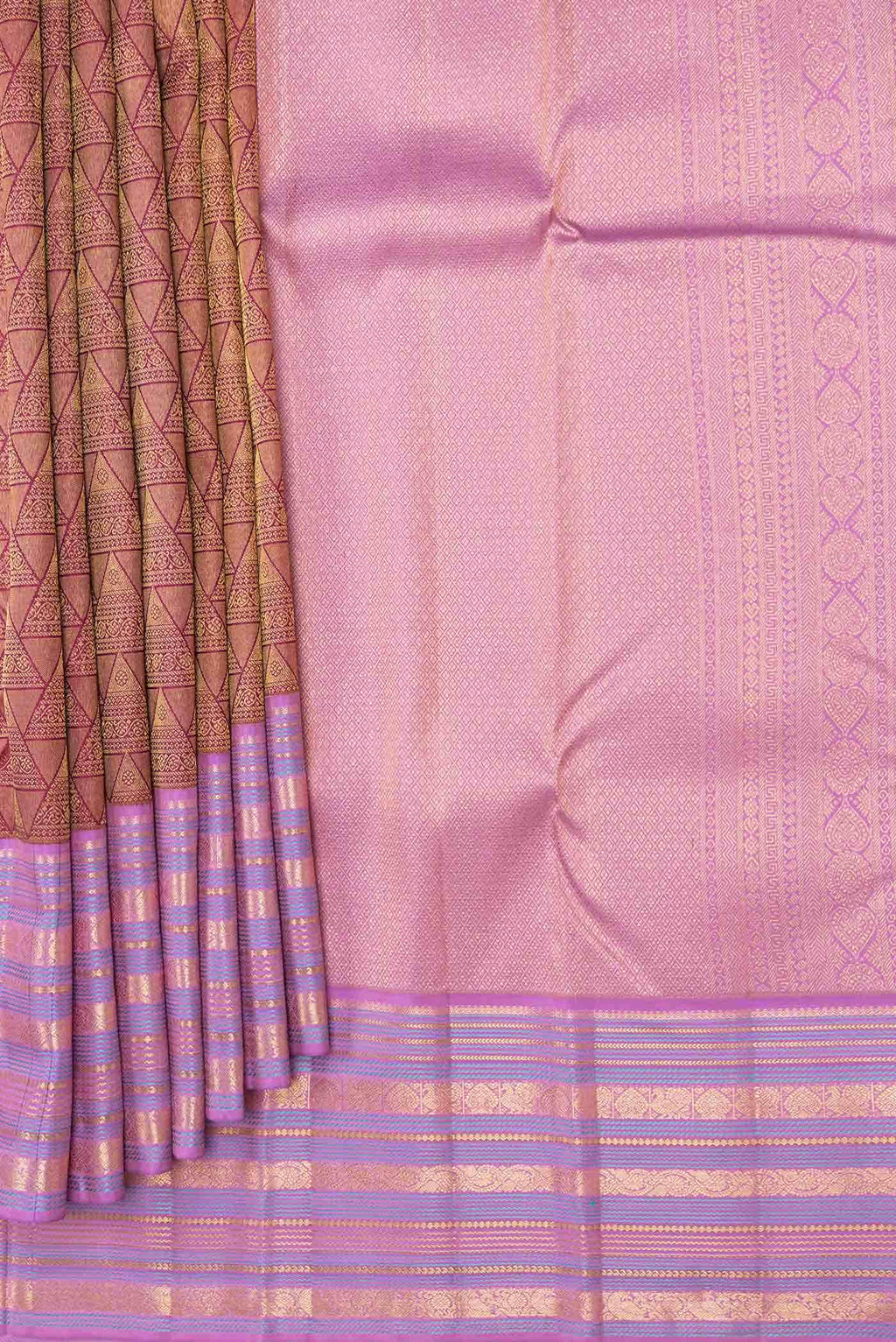 Maroon Dual Tone Soft Silk Saree