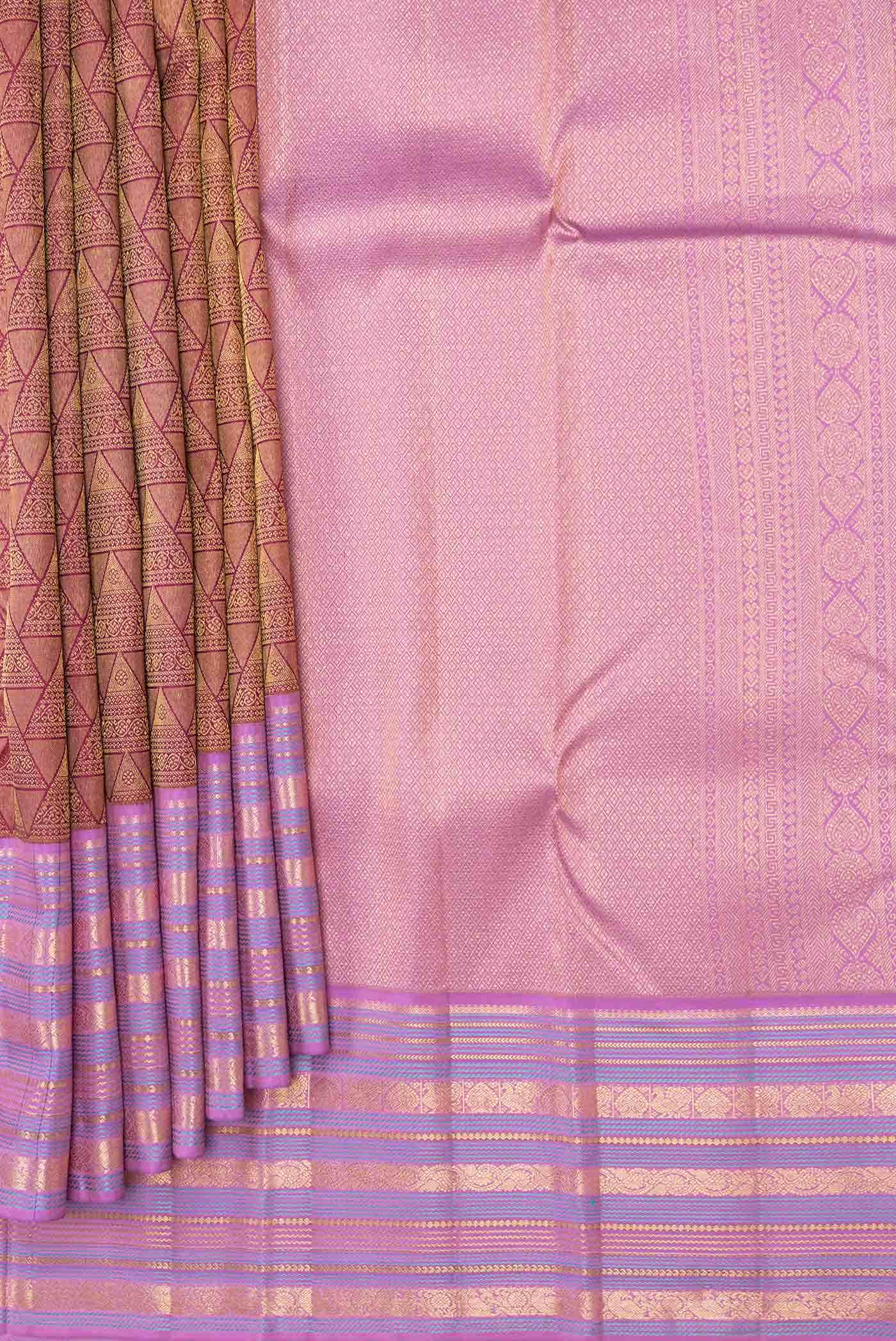 Maroon Dual Tone Soft Silk Saree