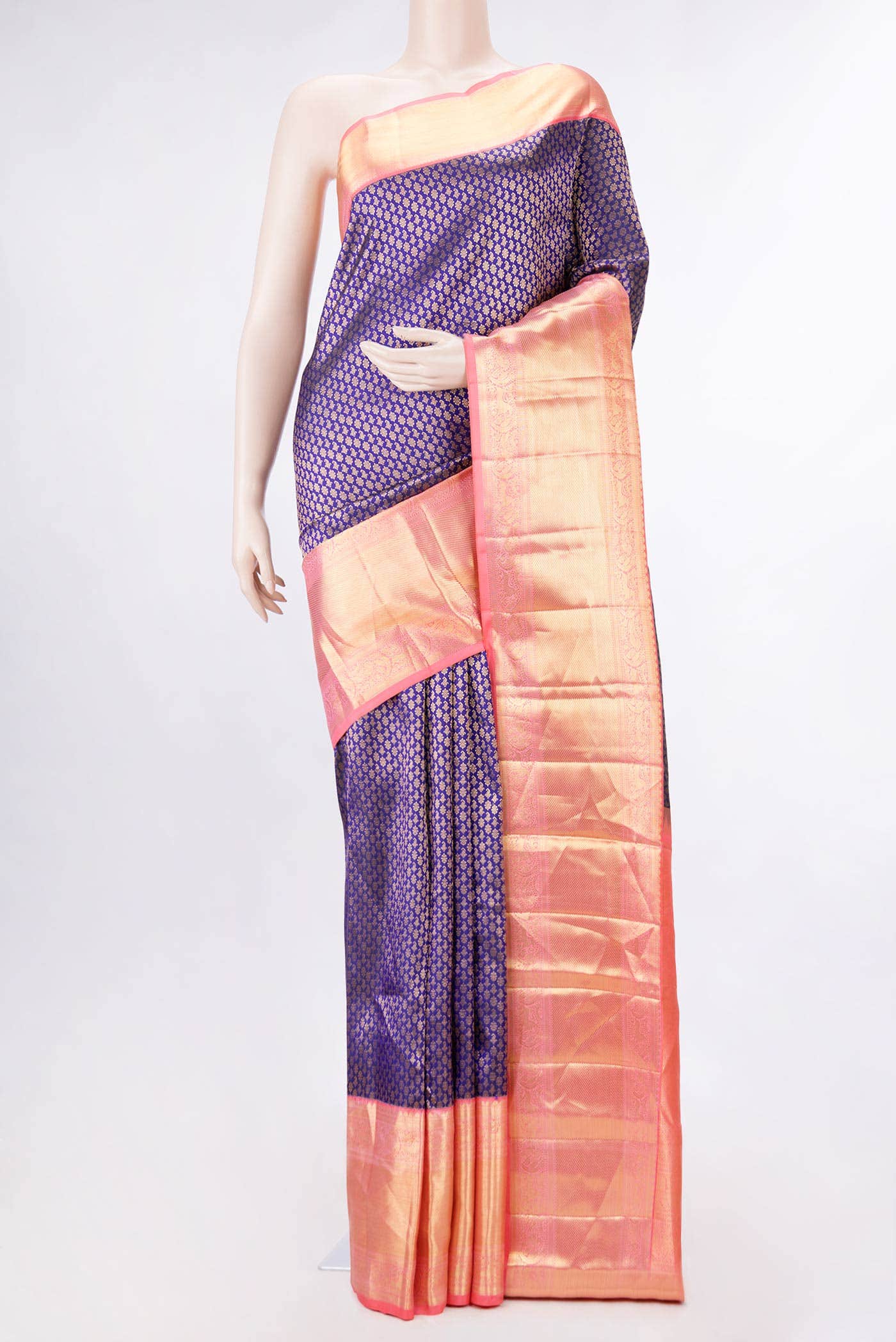 Royal Blue Dual Tone Kanchipuram Silk Saree