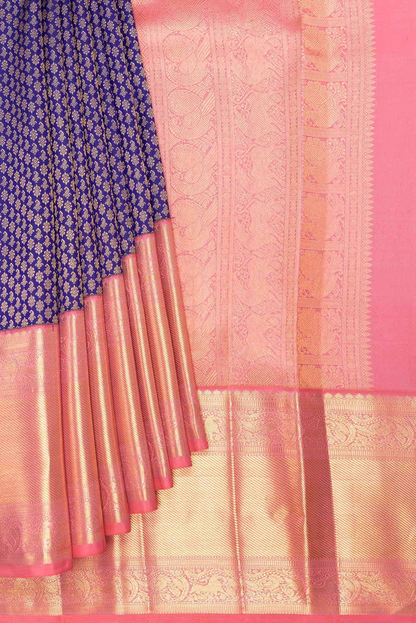 Royal Blue Dual Tone Kanchipuram Silk Saree