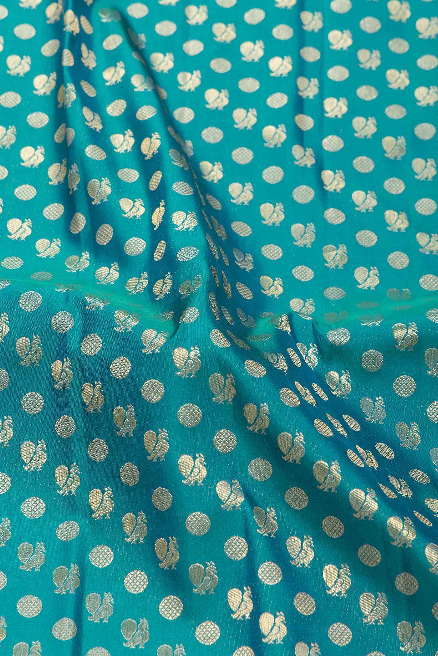 Green Dual Tone Kanchipuram Silk Saree
