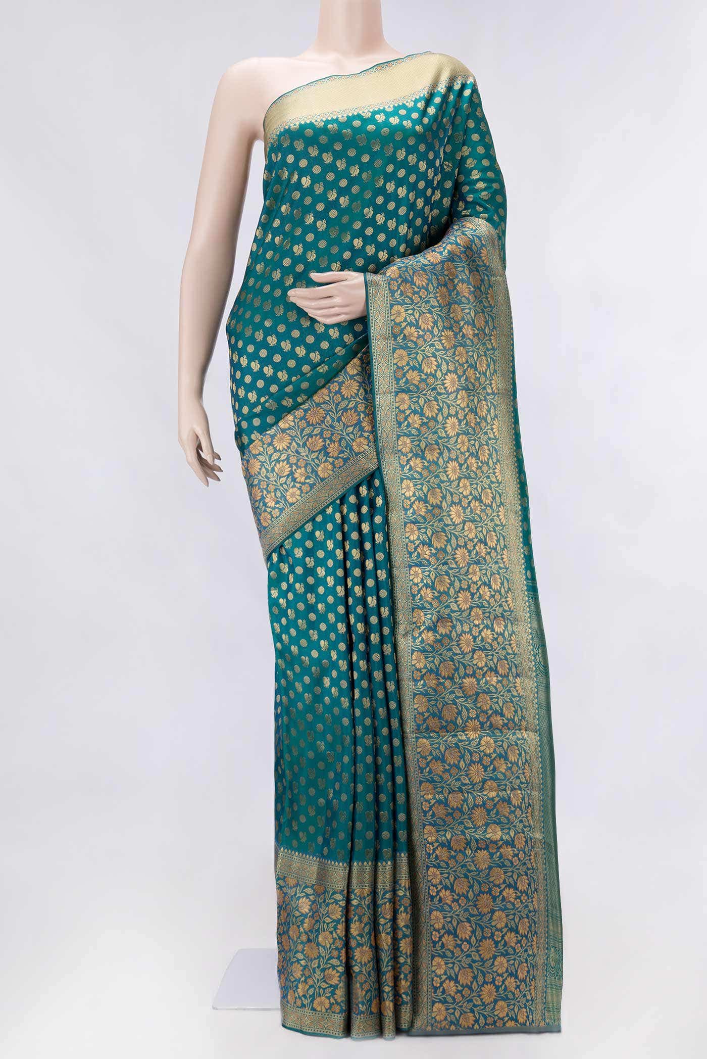 Green Dual Tone Kanchipuram Silk Saree