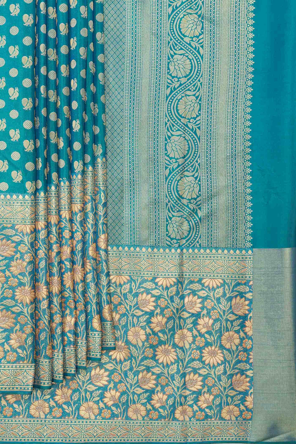 Green Dual Tone Kanchipuram Silk Saree