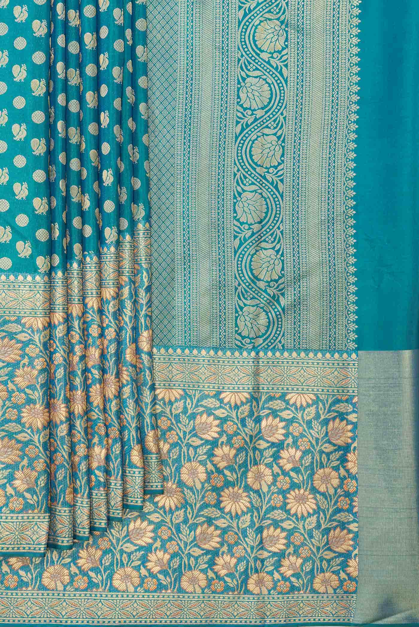 Green Dual Tone Kanchipuram Silk Saree