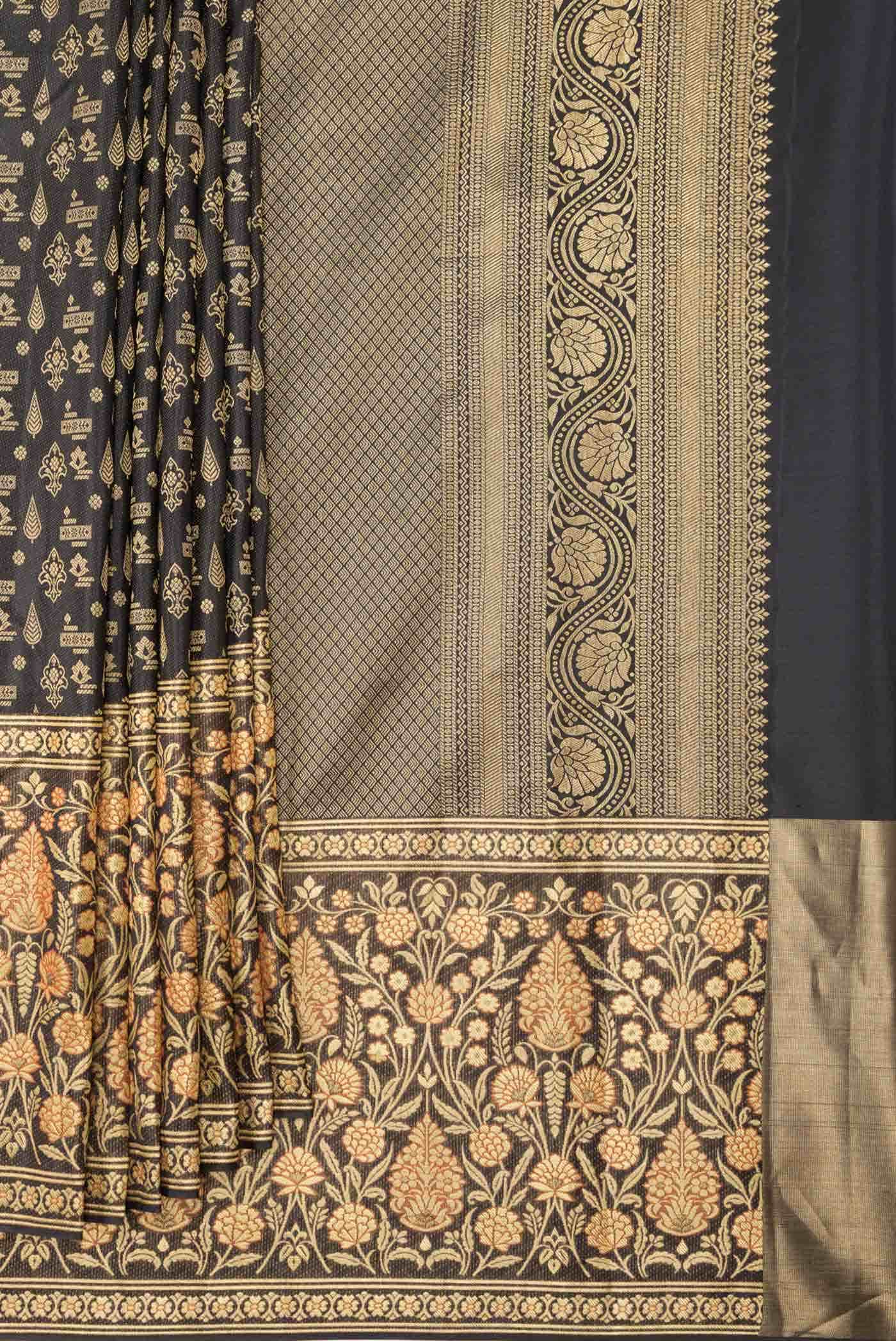 Coffee Brown Dual Tone Kanchipuram Silk Saree