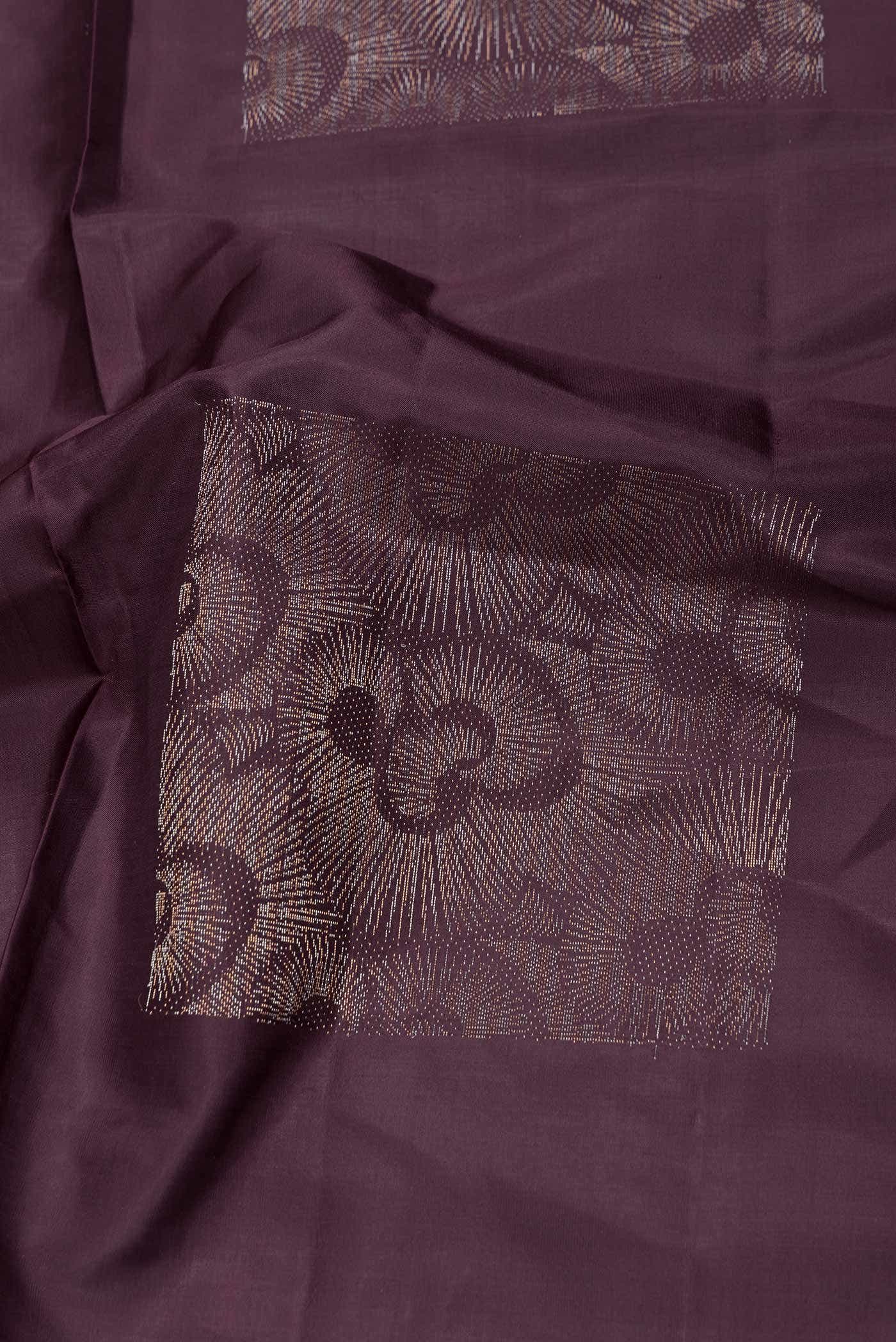Burgundy Dual Tone Soft Silk Saree