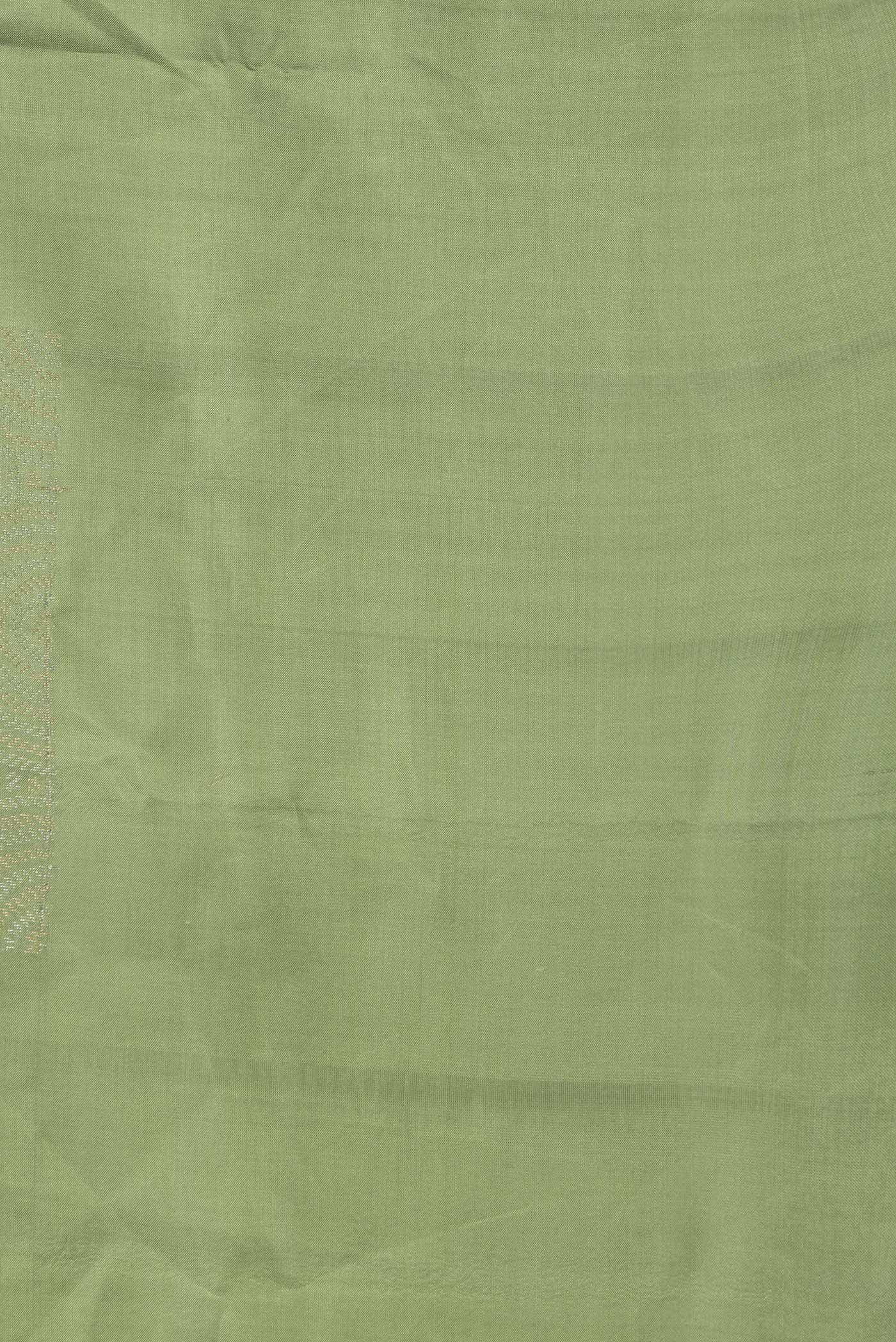 Green Dual Tone Soft Silk Saree