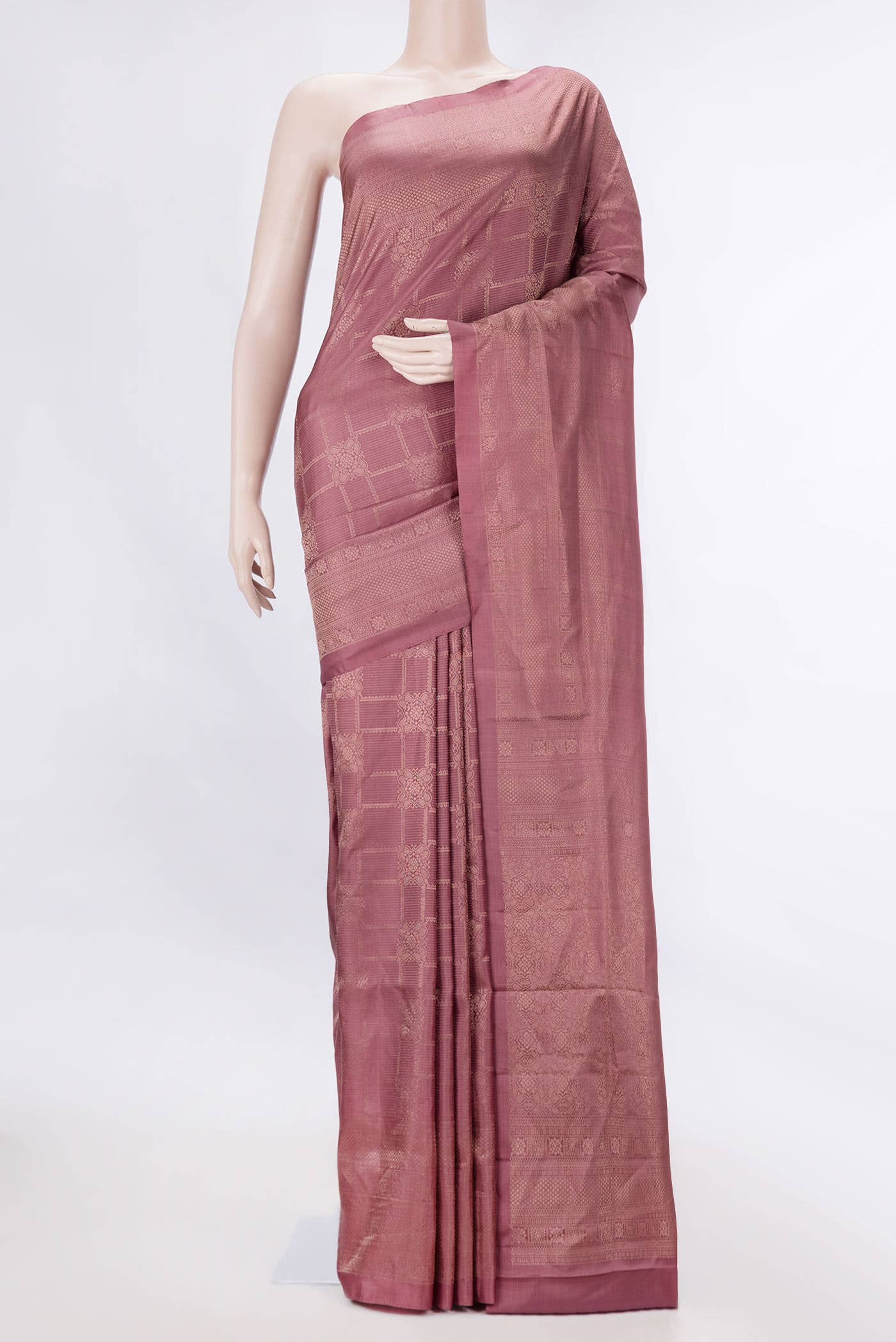 Brown Dual Tone Soft Silk Saree