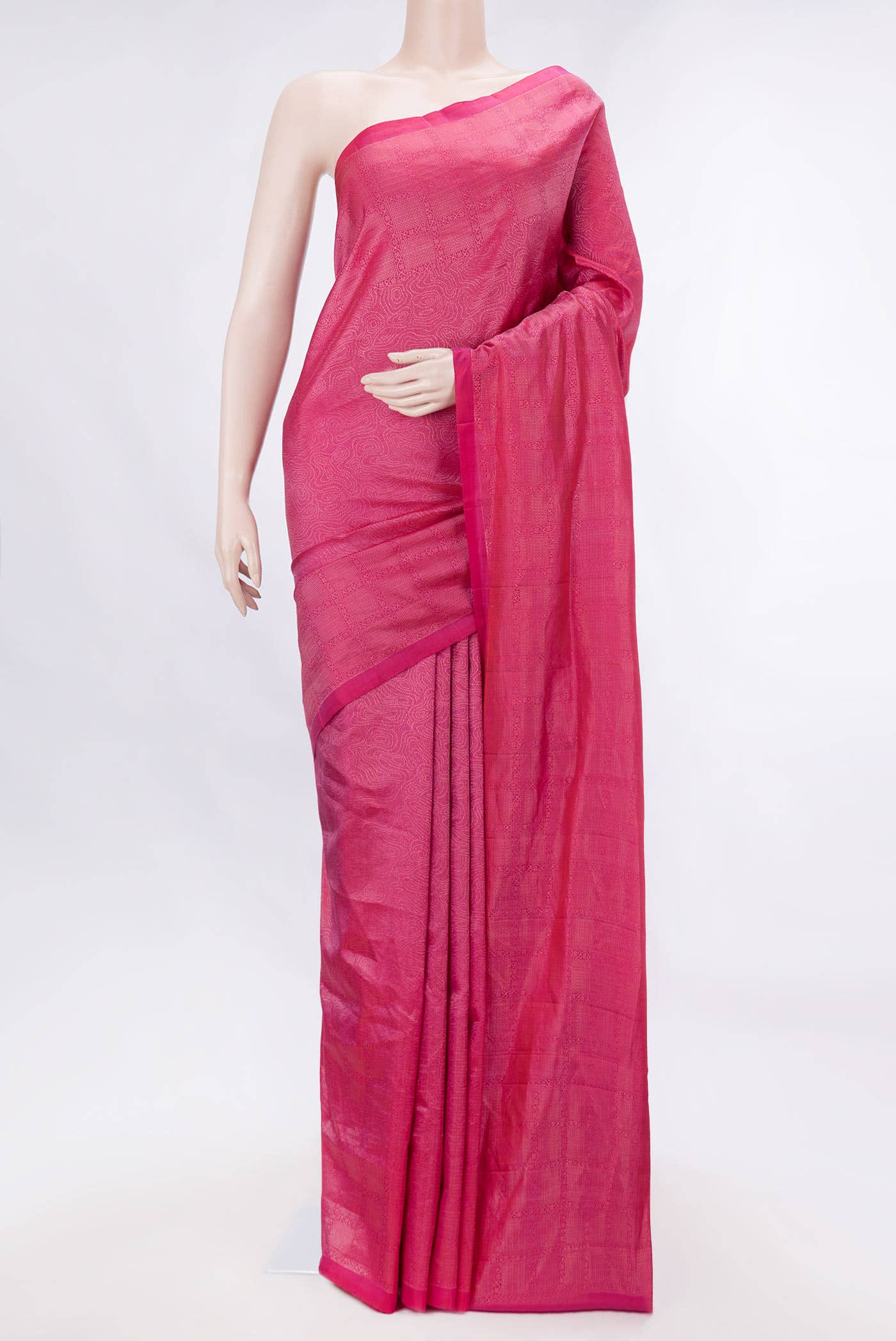 Pink Dual Tone Soft Silk Saree
