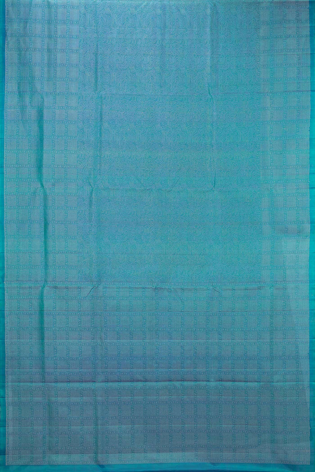 Peacock Blue Dual Tone Soft Silk Saree