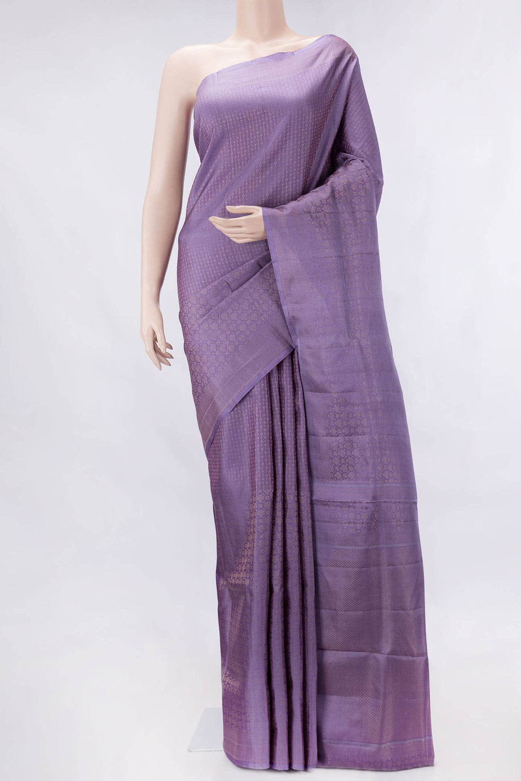Lavender Dual Tone Soft Silk Saree