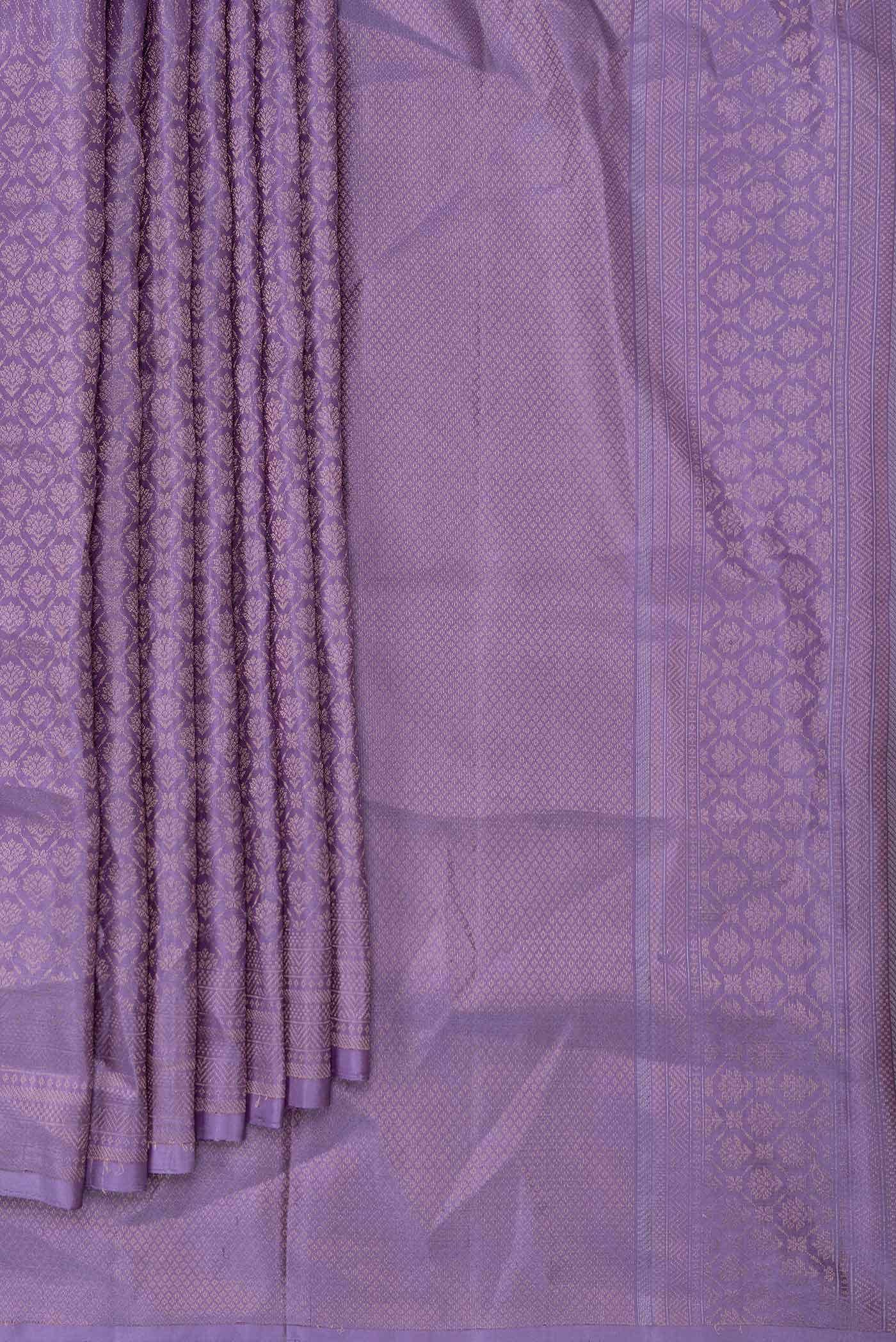 Lavender Dual Tone Soft Silk Saree