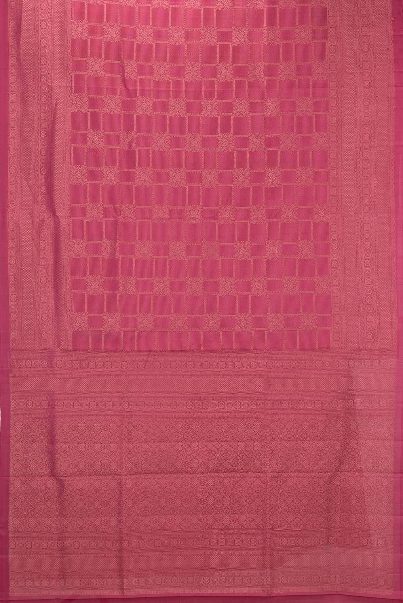 Dark Pink Dual Tone Soft Silk Saree