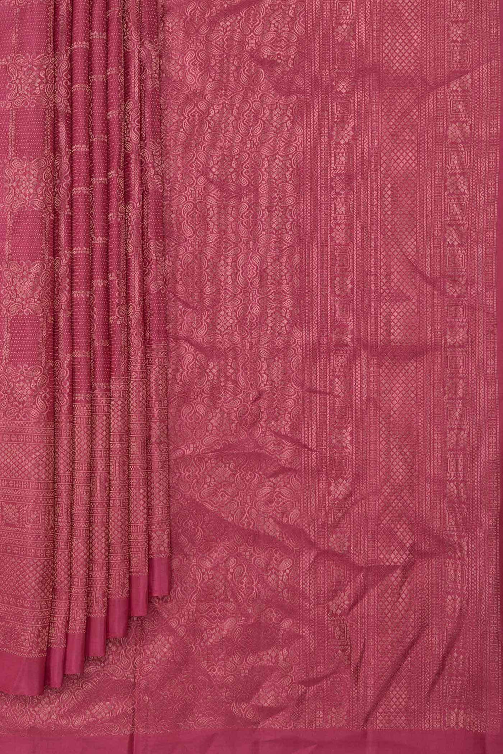 Dark Pink Dual Tone Soft Silk Saree