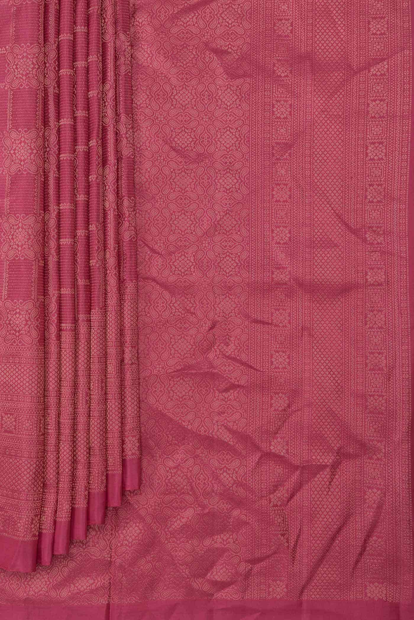 Dark Pink Dual Tone Soft Silk Saree