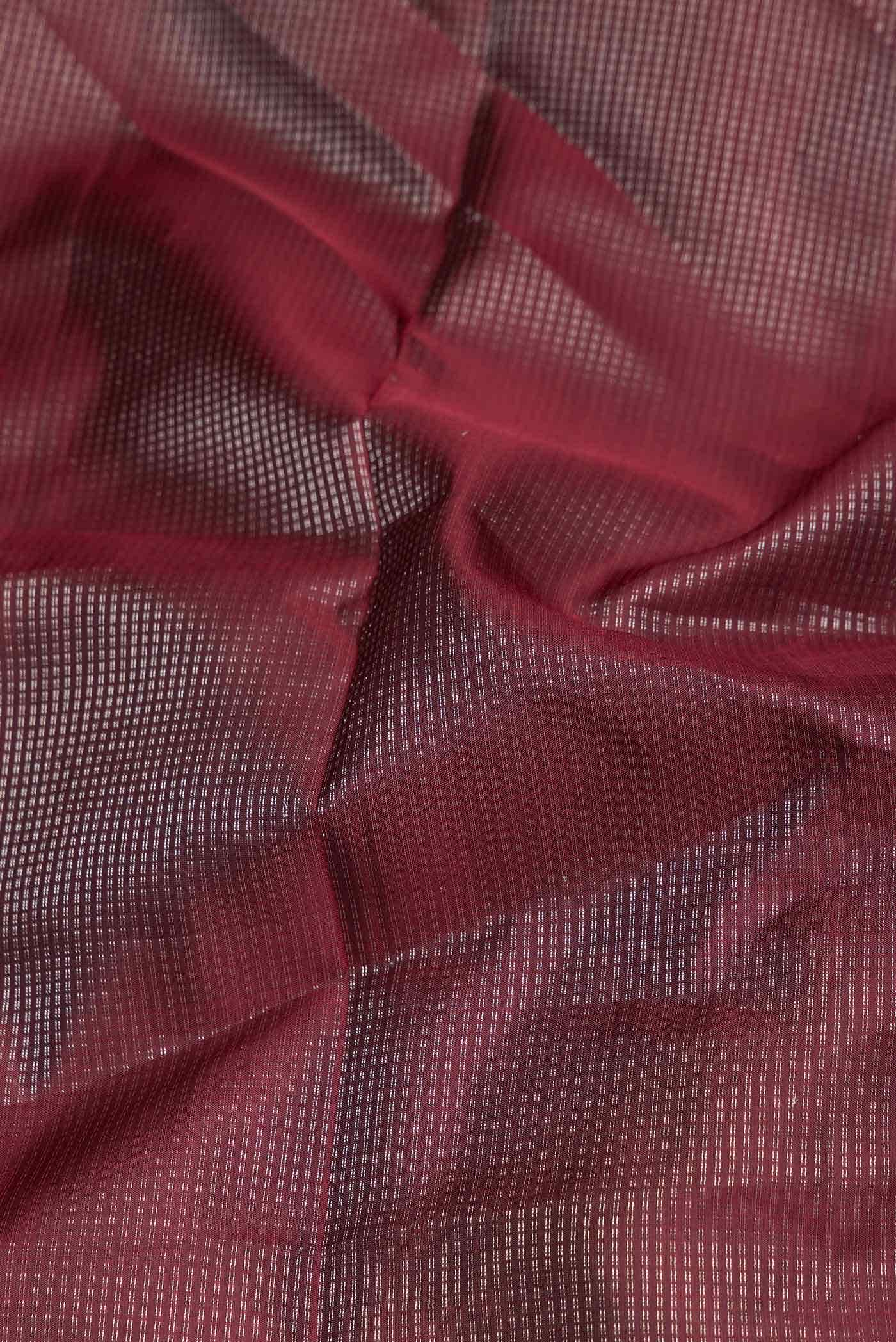 Maroon Dual Tone Kanchipuram Silk Saree
