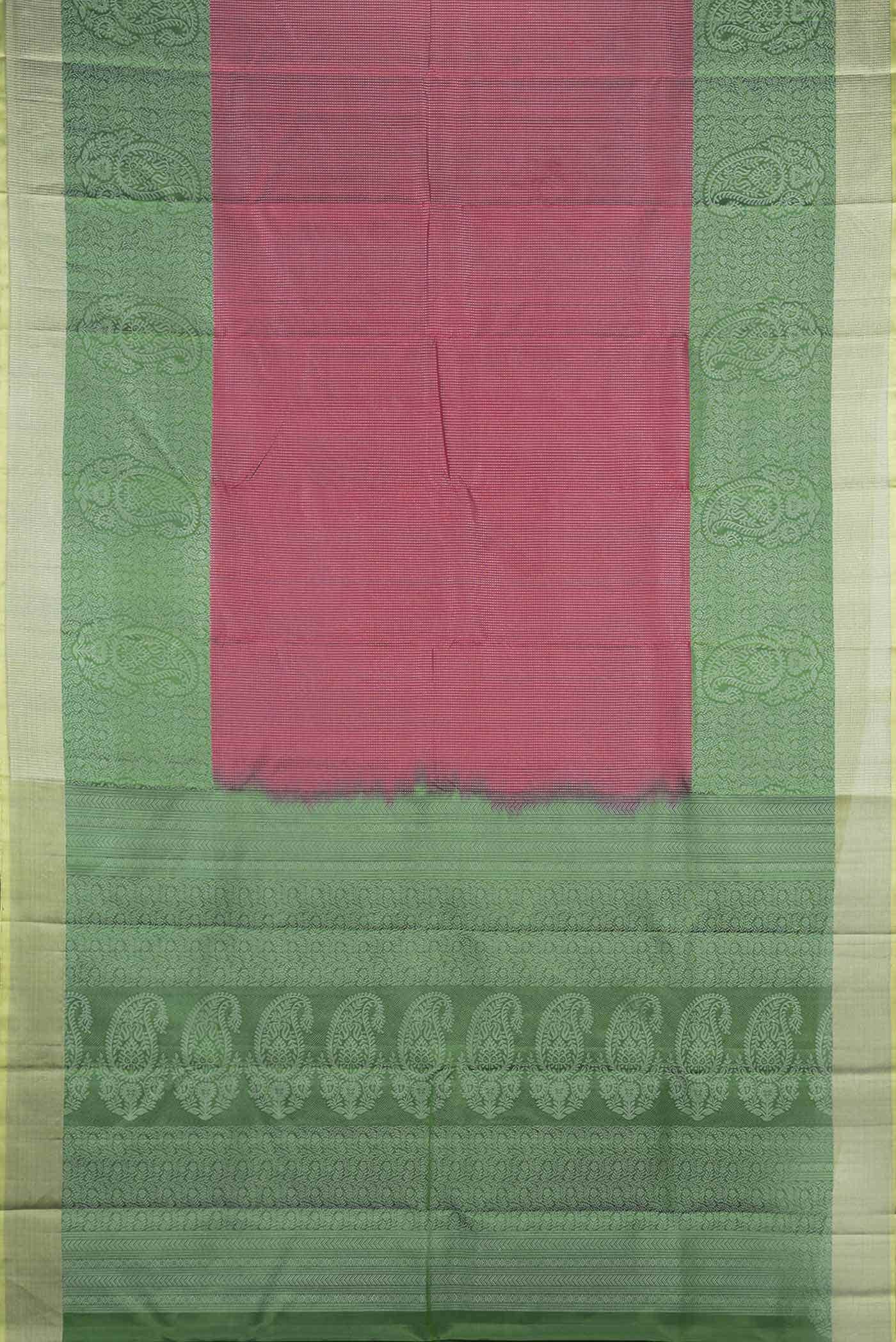 Maroon Dual Tone Kanchipuram Silk Saree