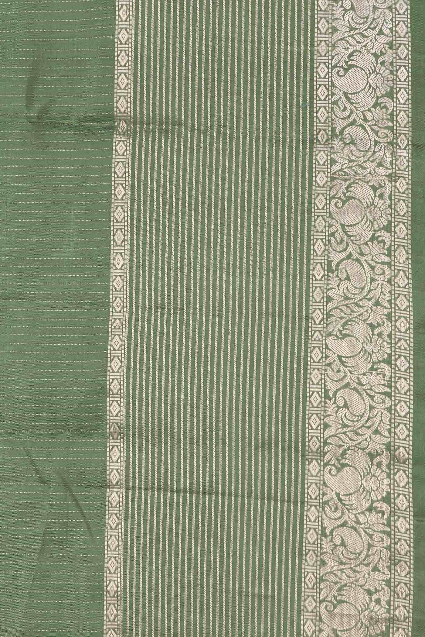 Green Dual Tone Kanchipuram Silk Saree