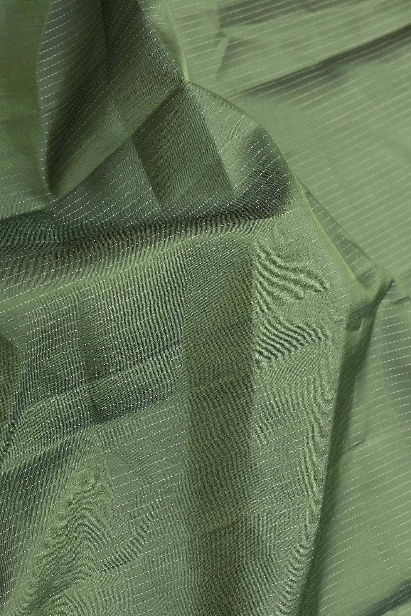 Green Dual Tone Kanchipuram Silk Saree