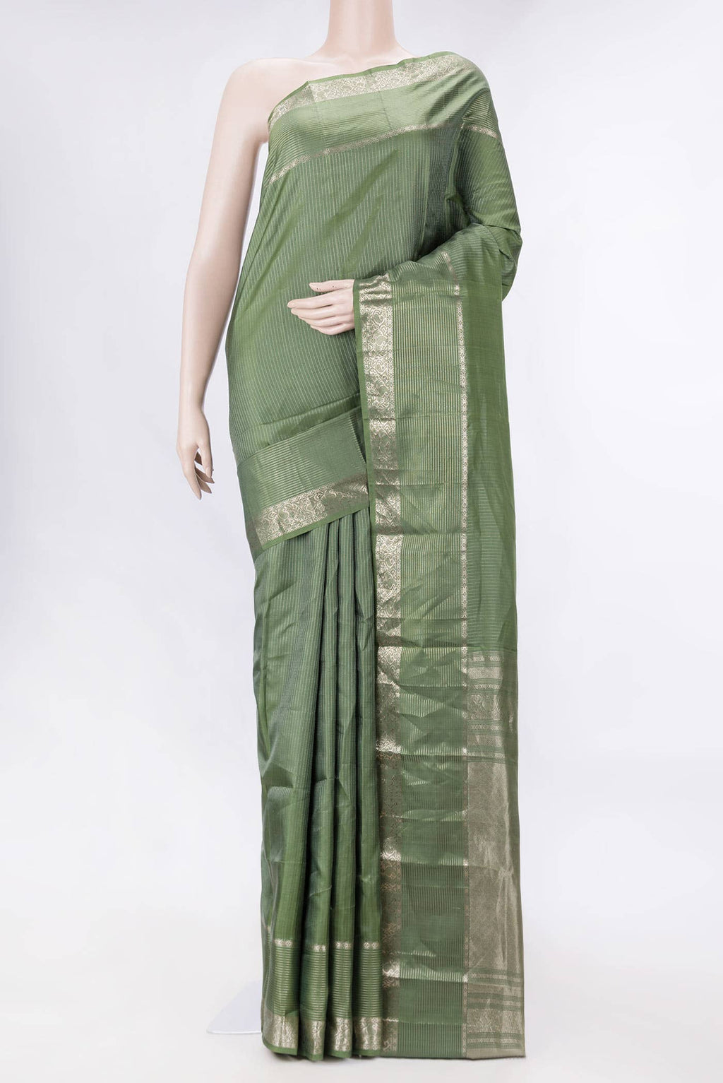 Green Dual Tone Kanchipuram Silk Saree
