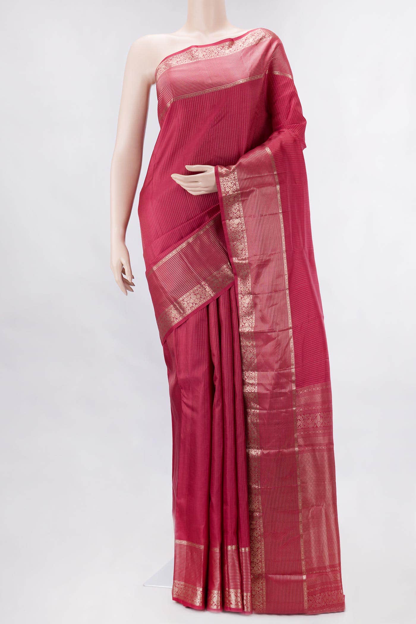 Rani Pink Dual Tone Kanchipuram Silk Saree
