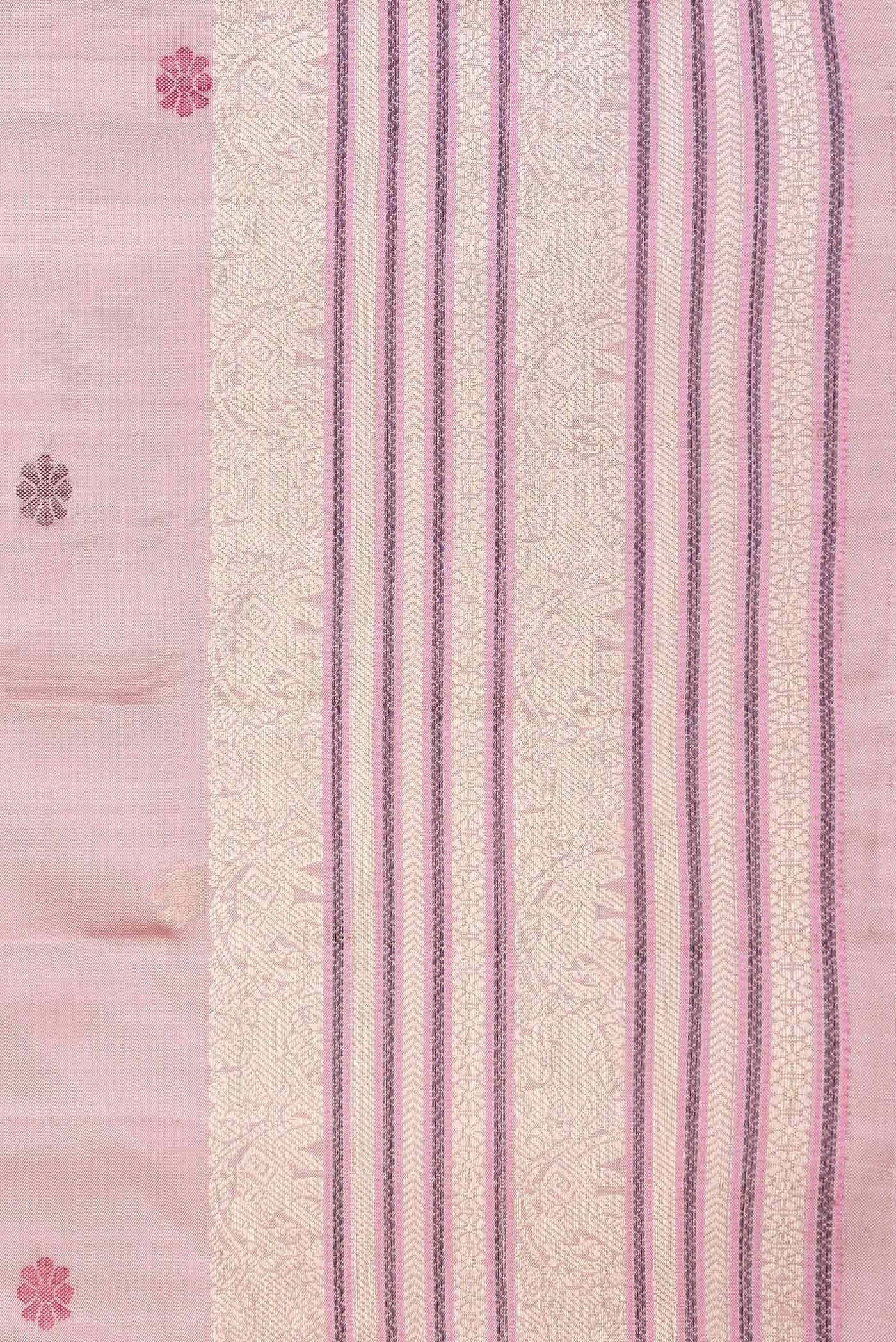Pink Dual Tone Kanchipuram Silk Saree