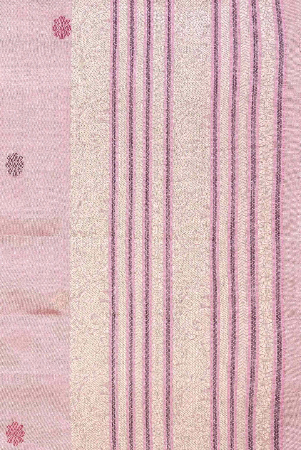Pink Dual Tone Kanchipuram Silk Saree