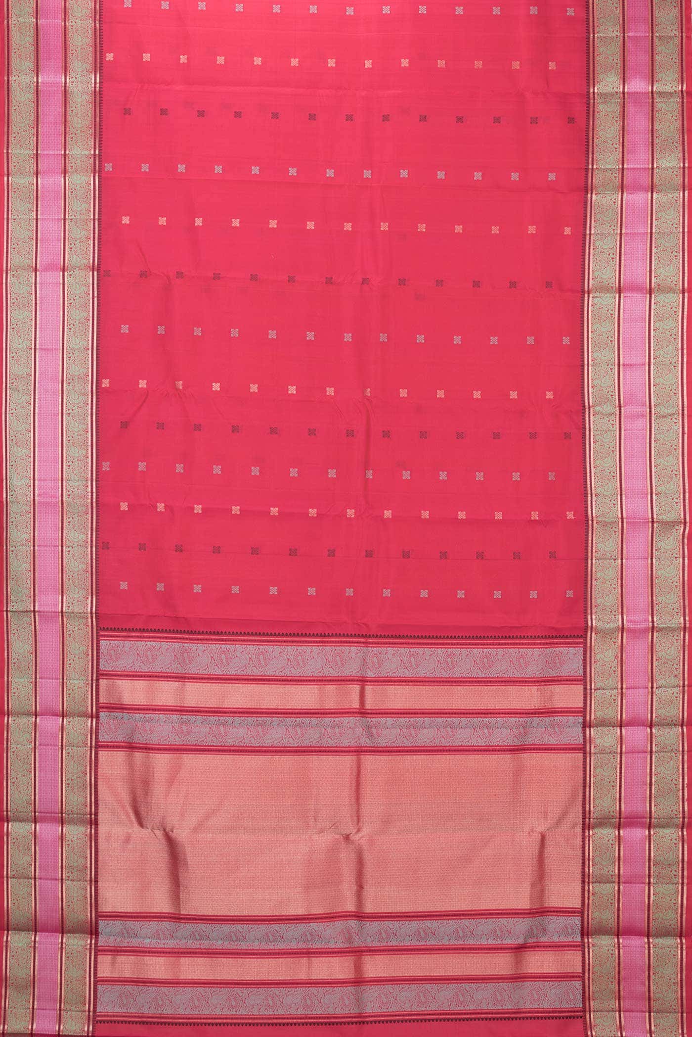 Imperial Pink Dual Tone Kanchipuram Silk Saree