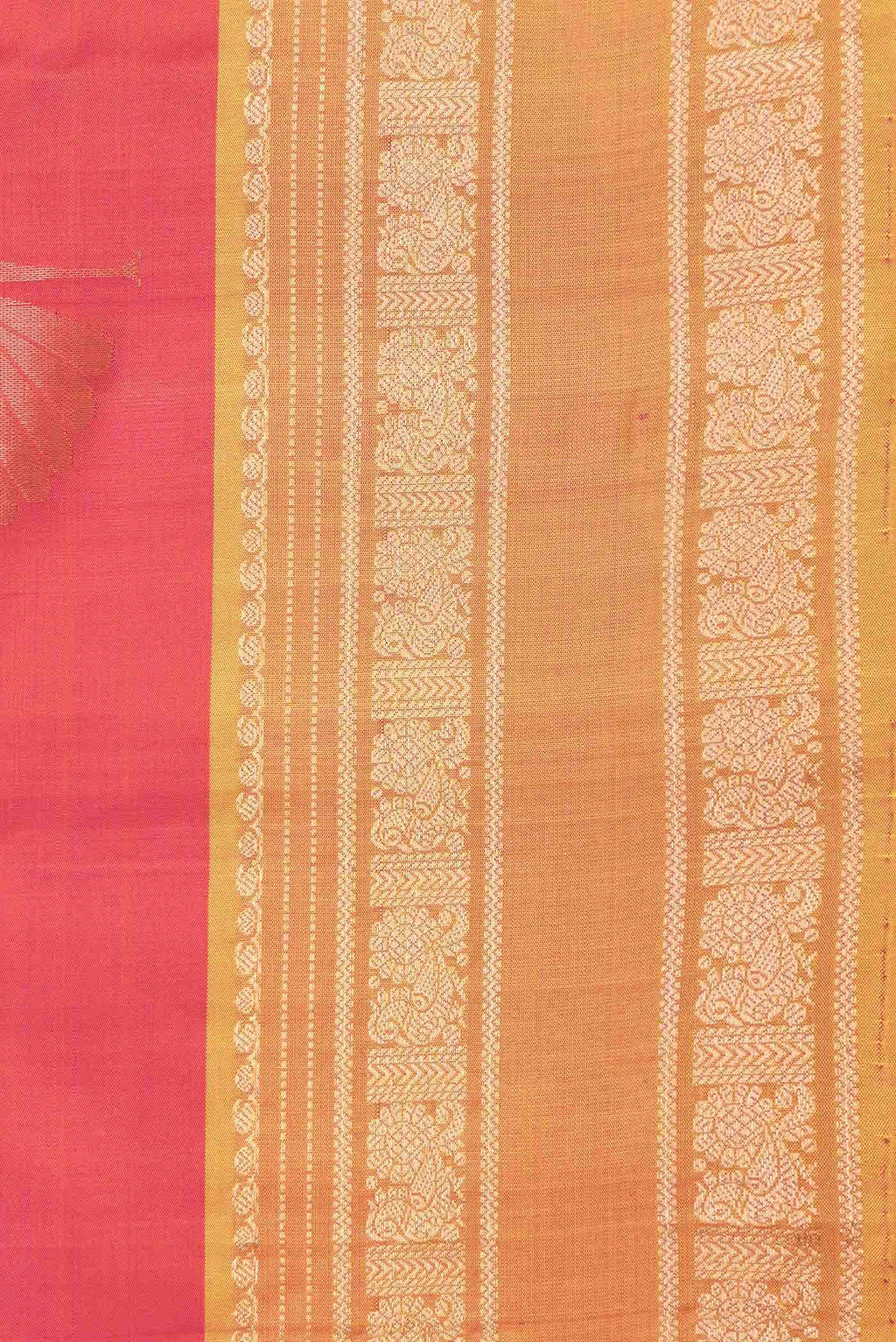 Dark Pink Dual Tone Kanchipuram Silk Saree