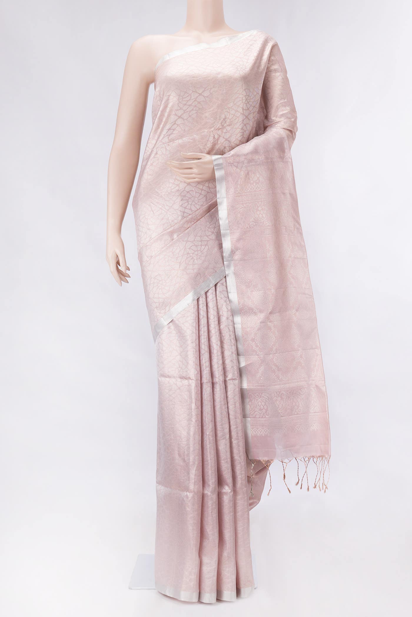 Pink Dual Tone Soft Silk Saree