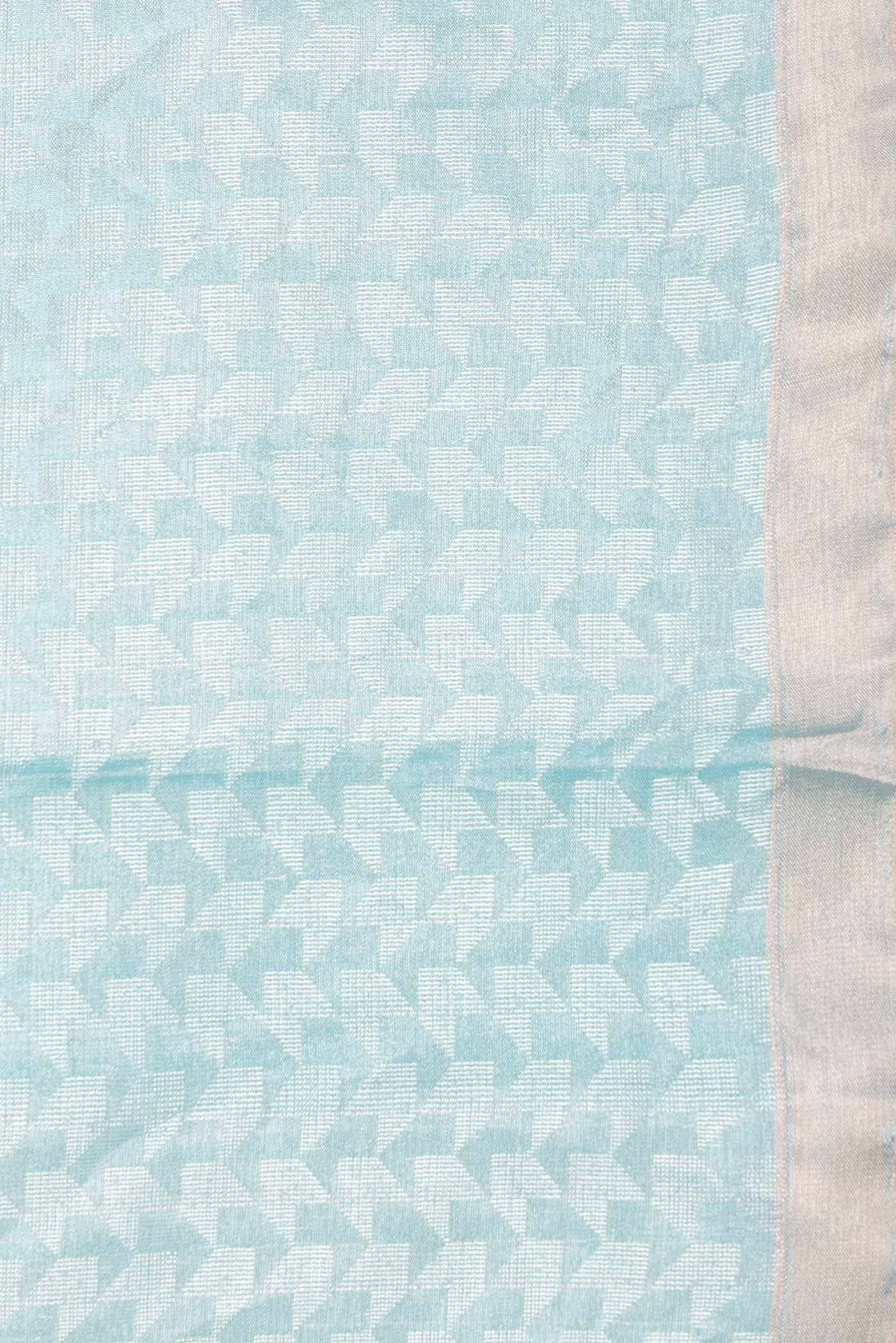 Light Blue Dual Tone Soft Silk Saree