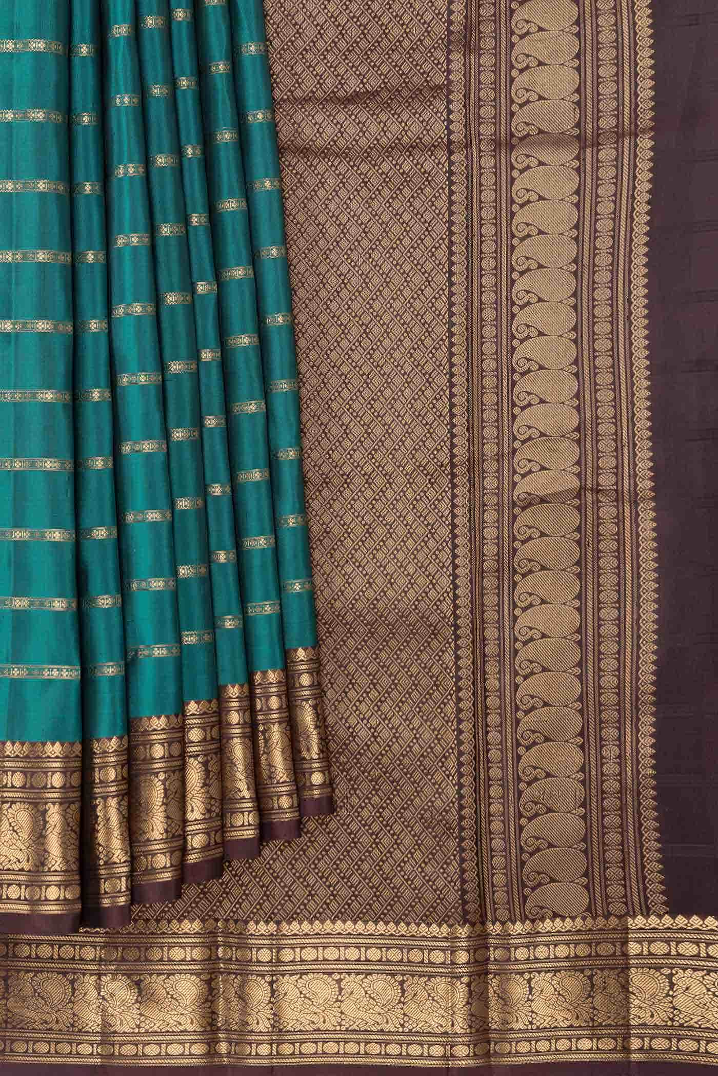 Green Dual Tone Kanchipuram Silk Saree