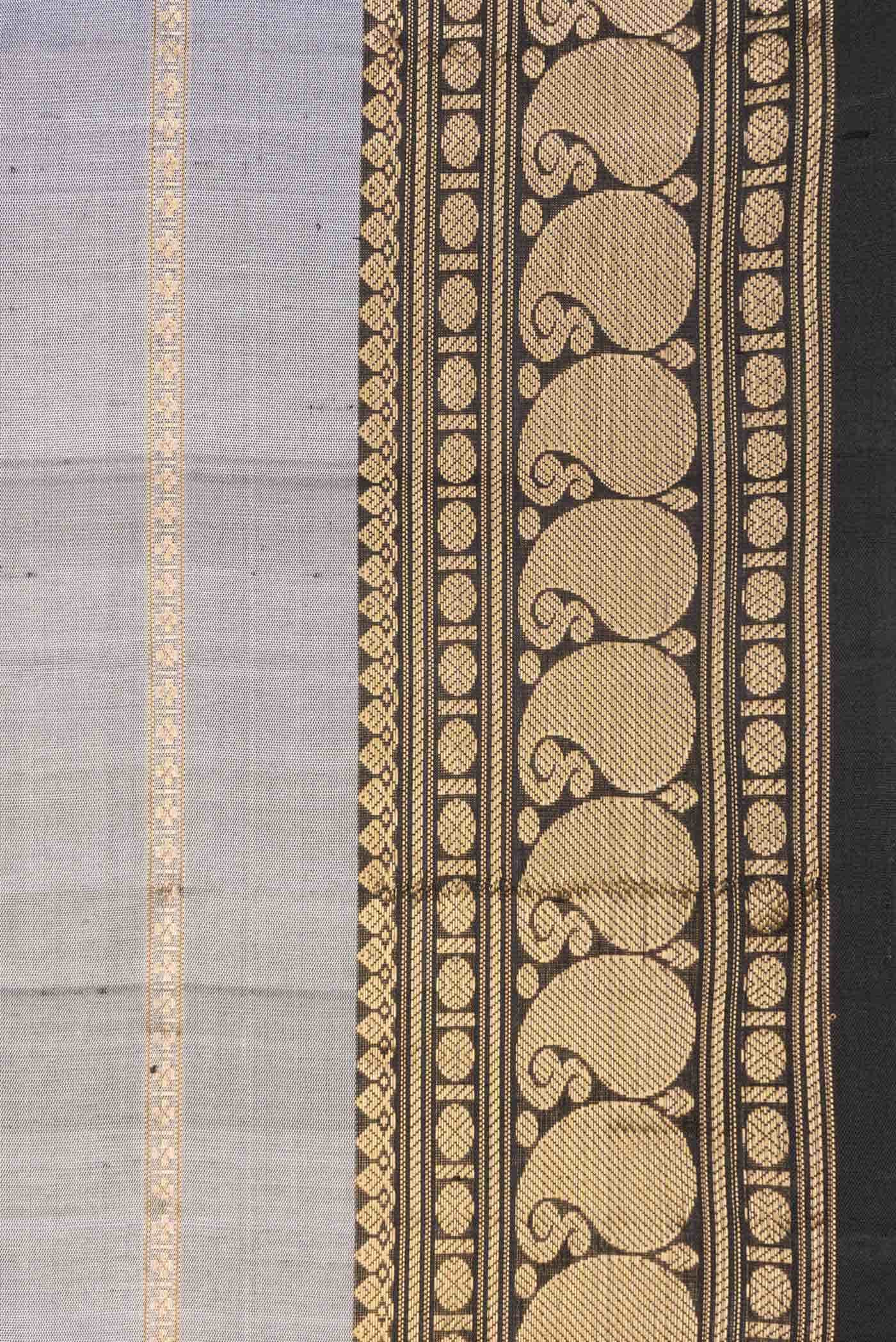 Grey Dual Tone Kanchipuram Silk Saree