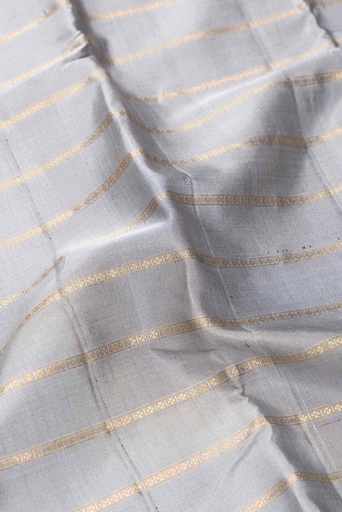 Grey Dual Tone Kanchipuram Silk Saree