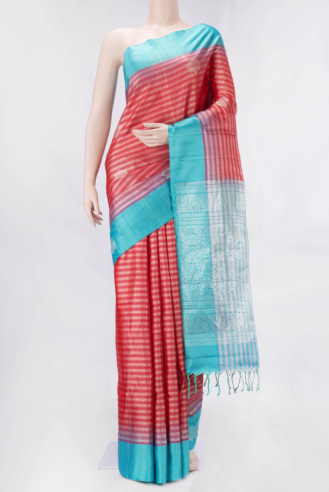 Dark Pink Dual Tone Soft Silk Saree
