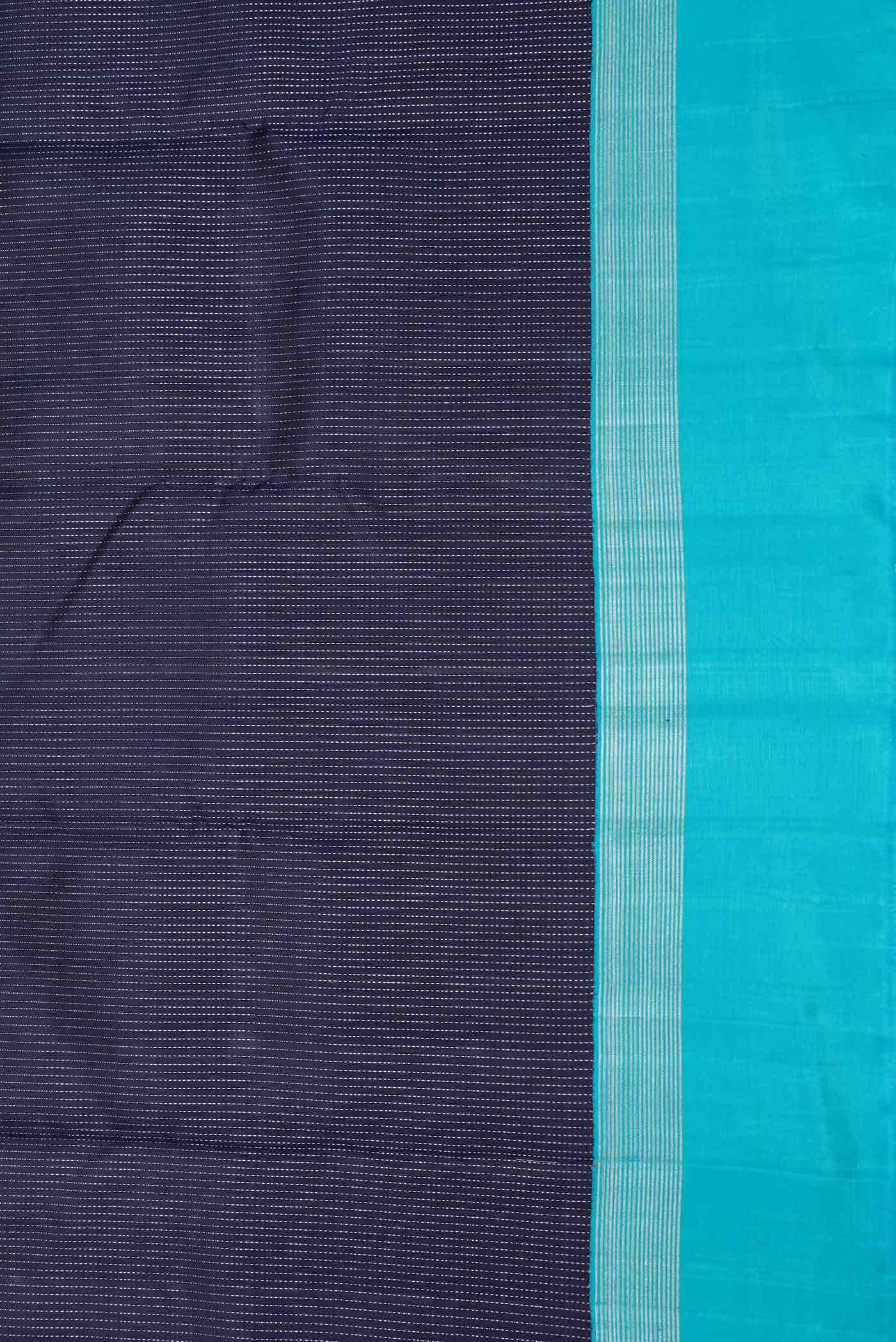 Navy Blue Dual Tone Kanchipuram Silk Saree