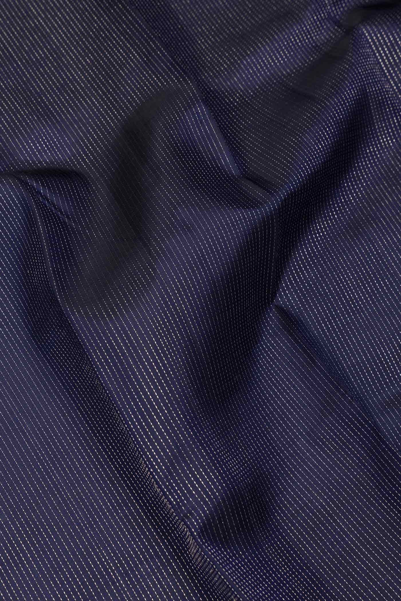 Navy Blue Dual Tone Kanchipuram Silk Saree